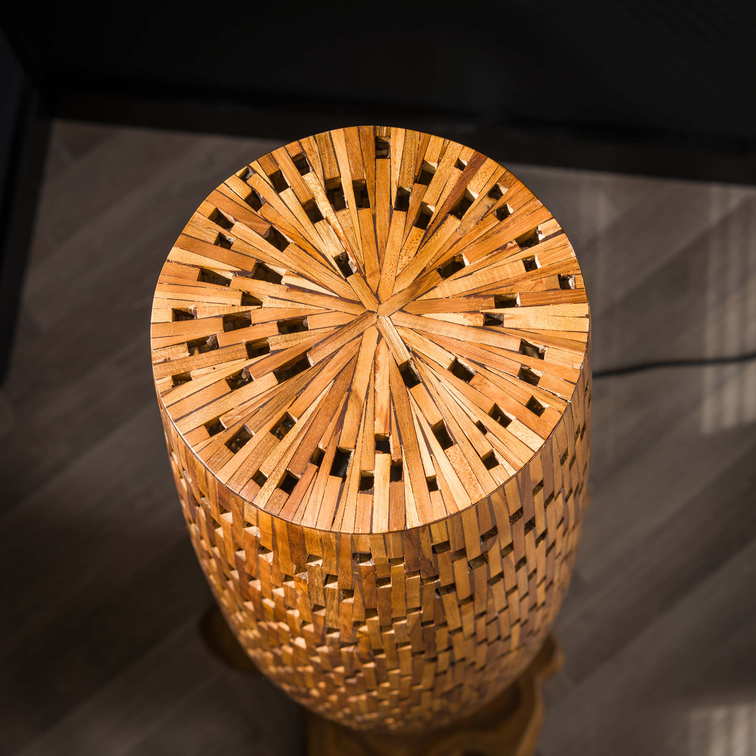 Golvlampa S bars / Massivt återvunnet teak