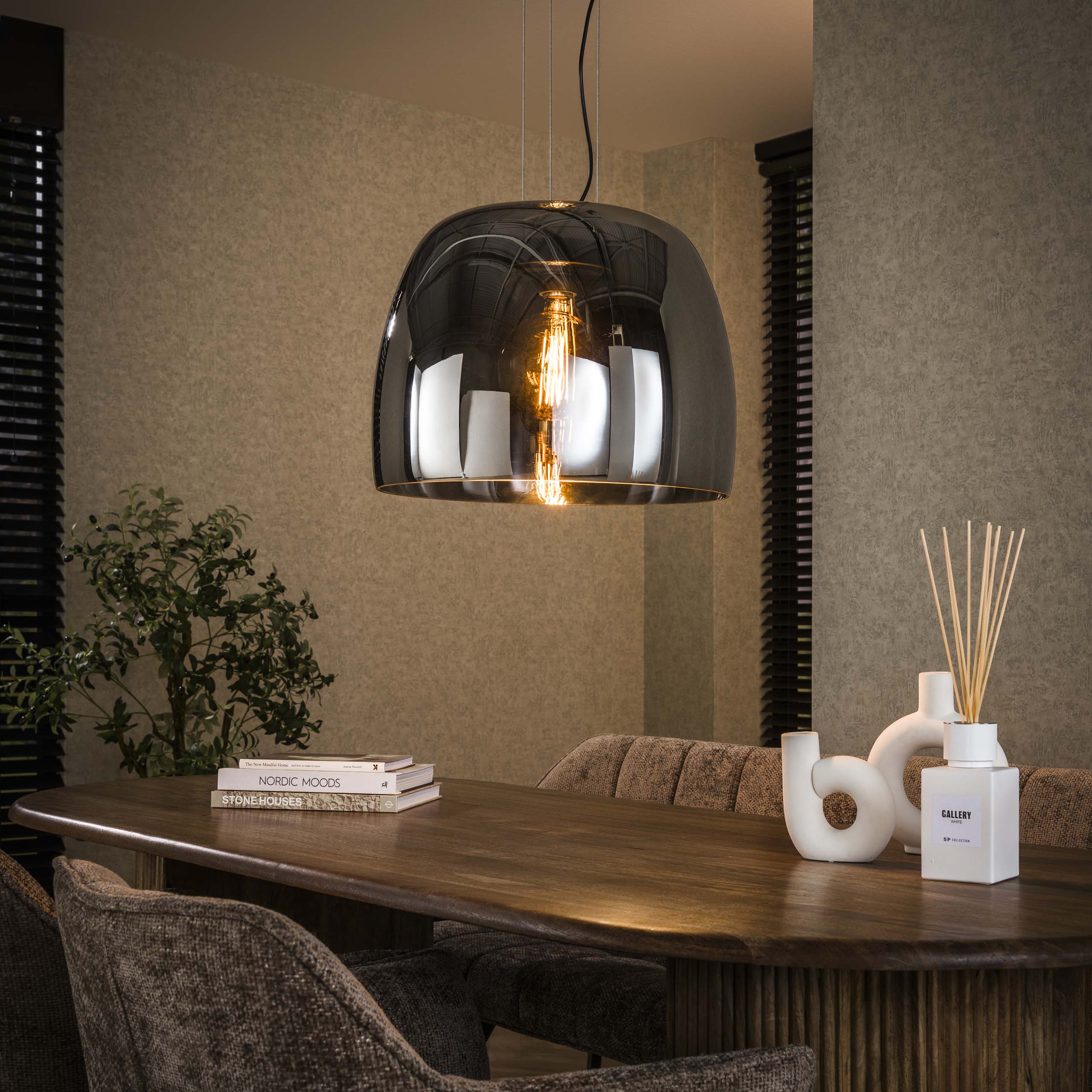 Hänglampa Drift Glass XL - Rökgrått glas