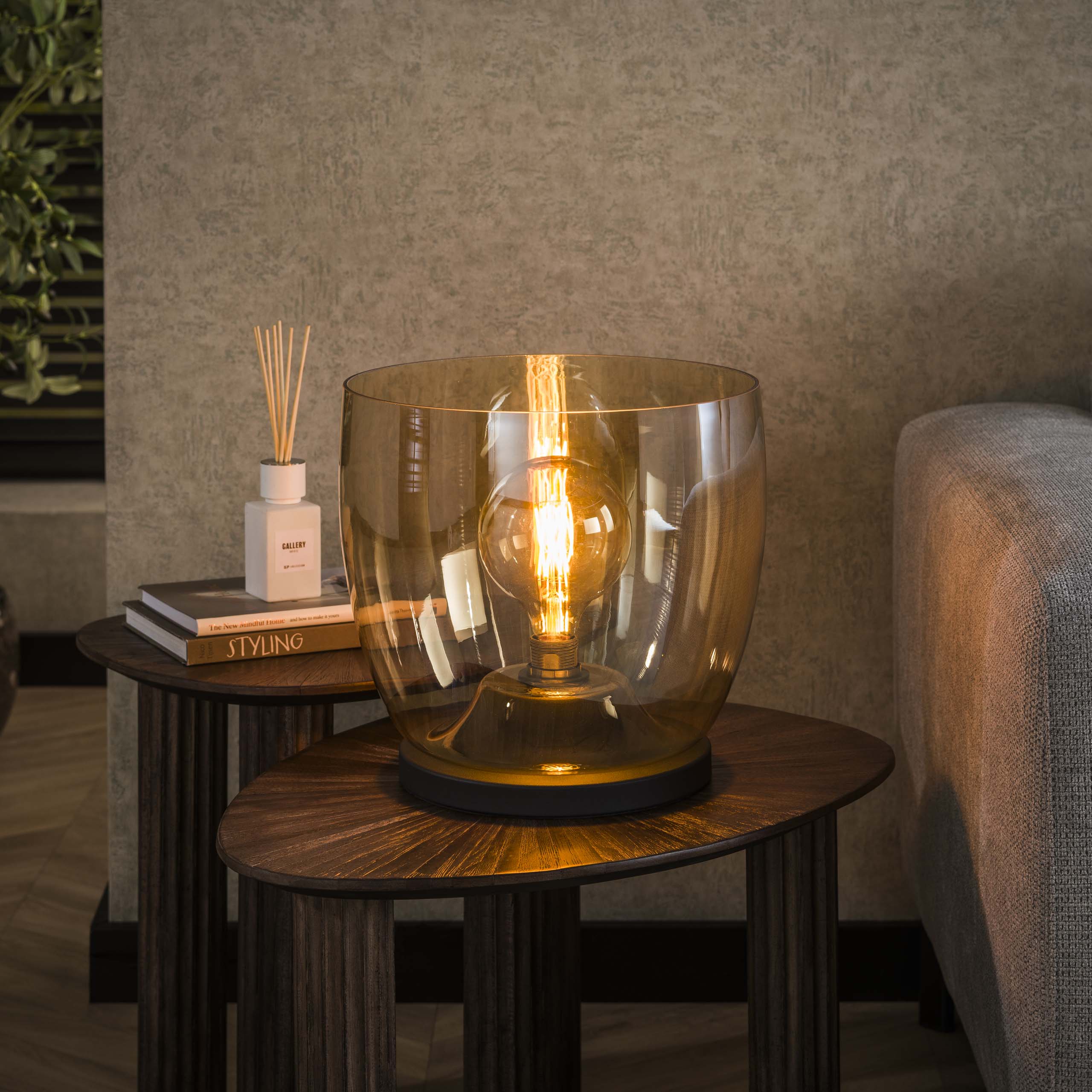 Golvlampa UP XL 1-ljus - Bärnstensfärgad glas