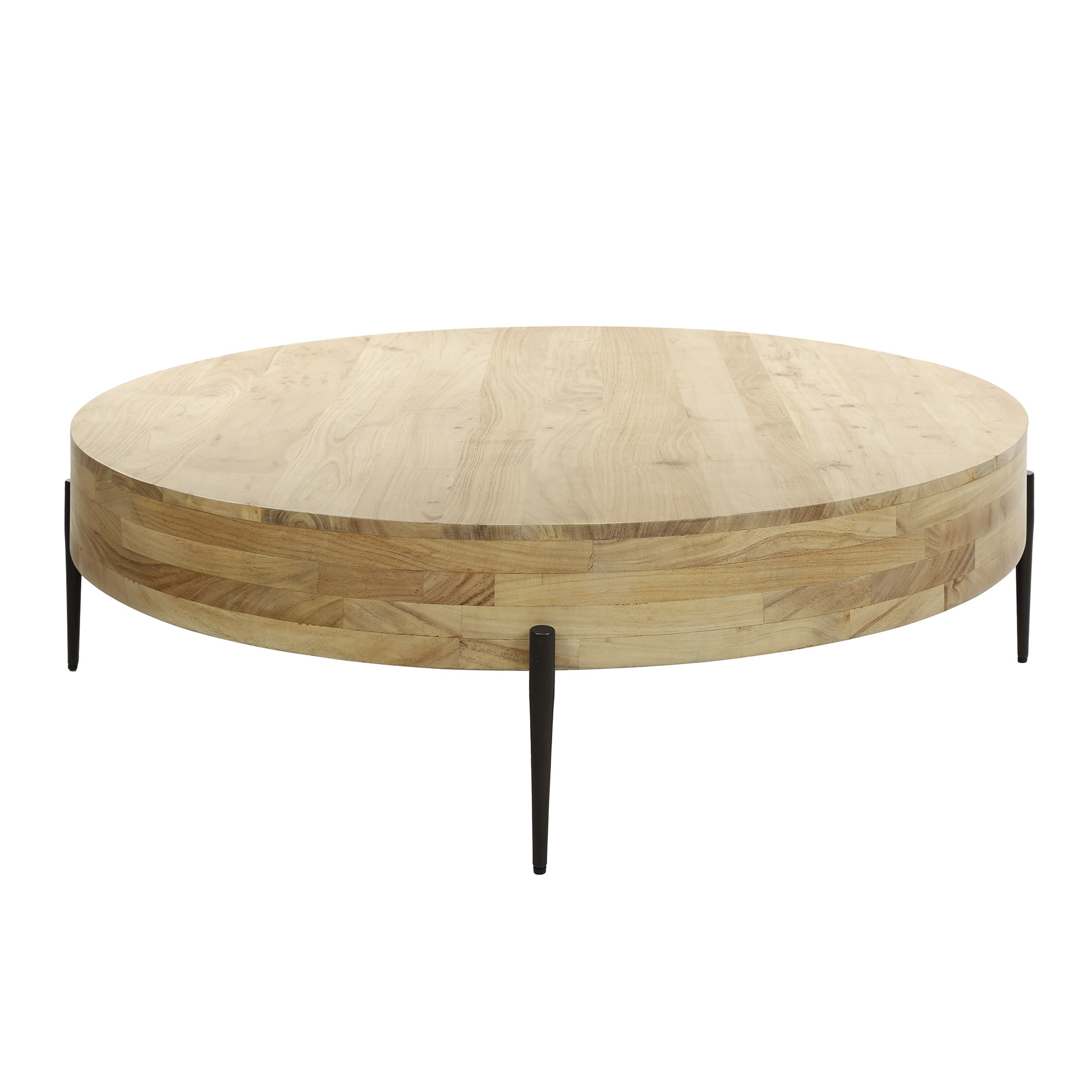 Soffbord Bulky Wood Ø120 - Massiv akacia