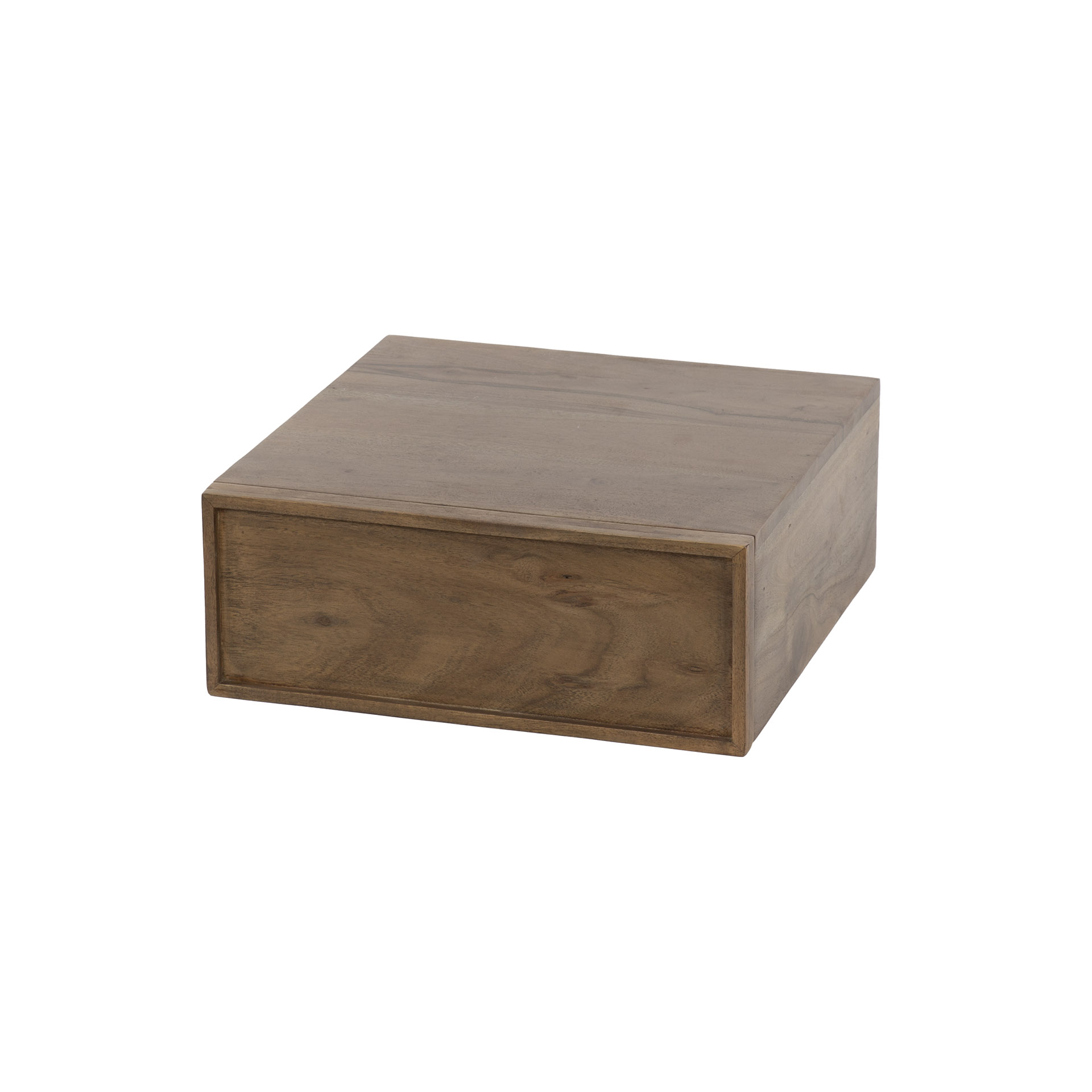 Sängbord Ram flytande 1 låda - set om 2 - Acacia brun