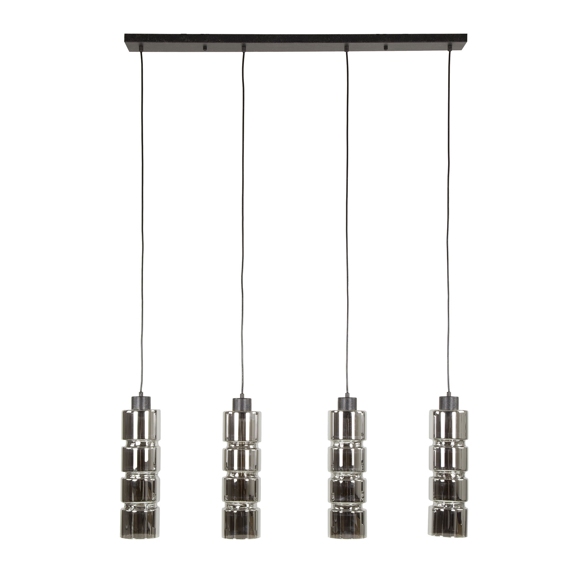 Hänglampa 4L cylinderglas / Artic svart