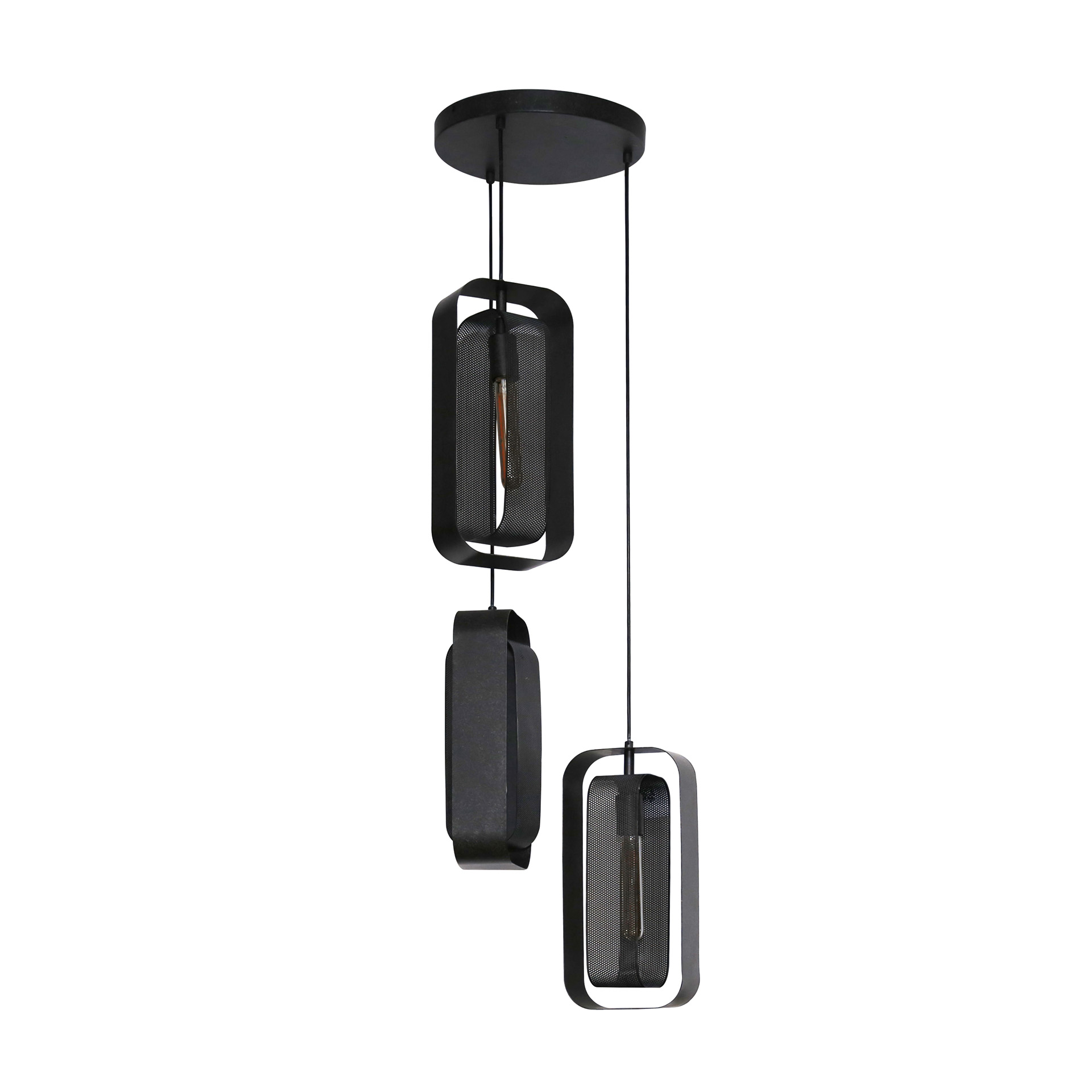 Hänglampa 3L mesh rotate / Artic black