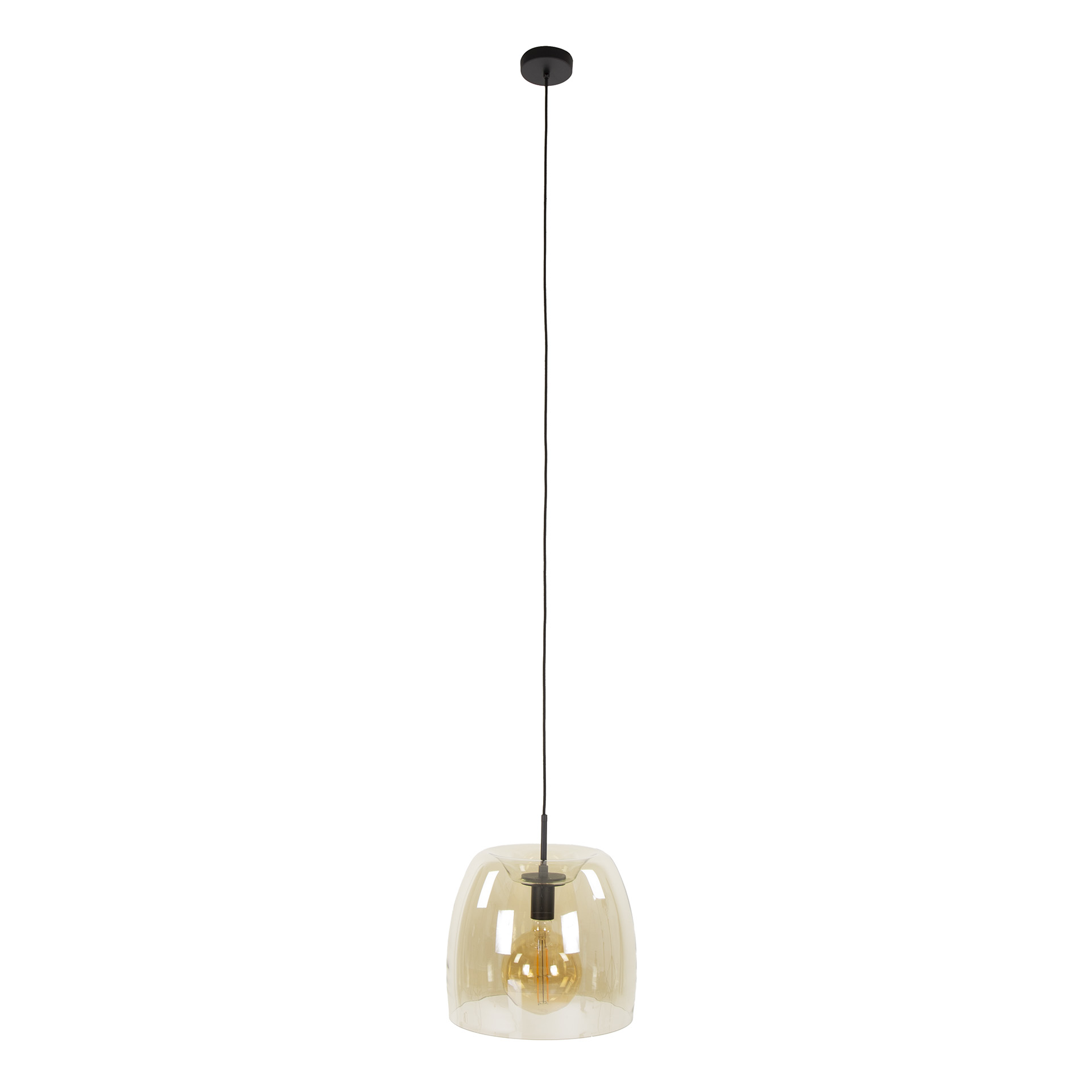 Hänglampa 1L driftglas / Amberfärgat glas