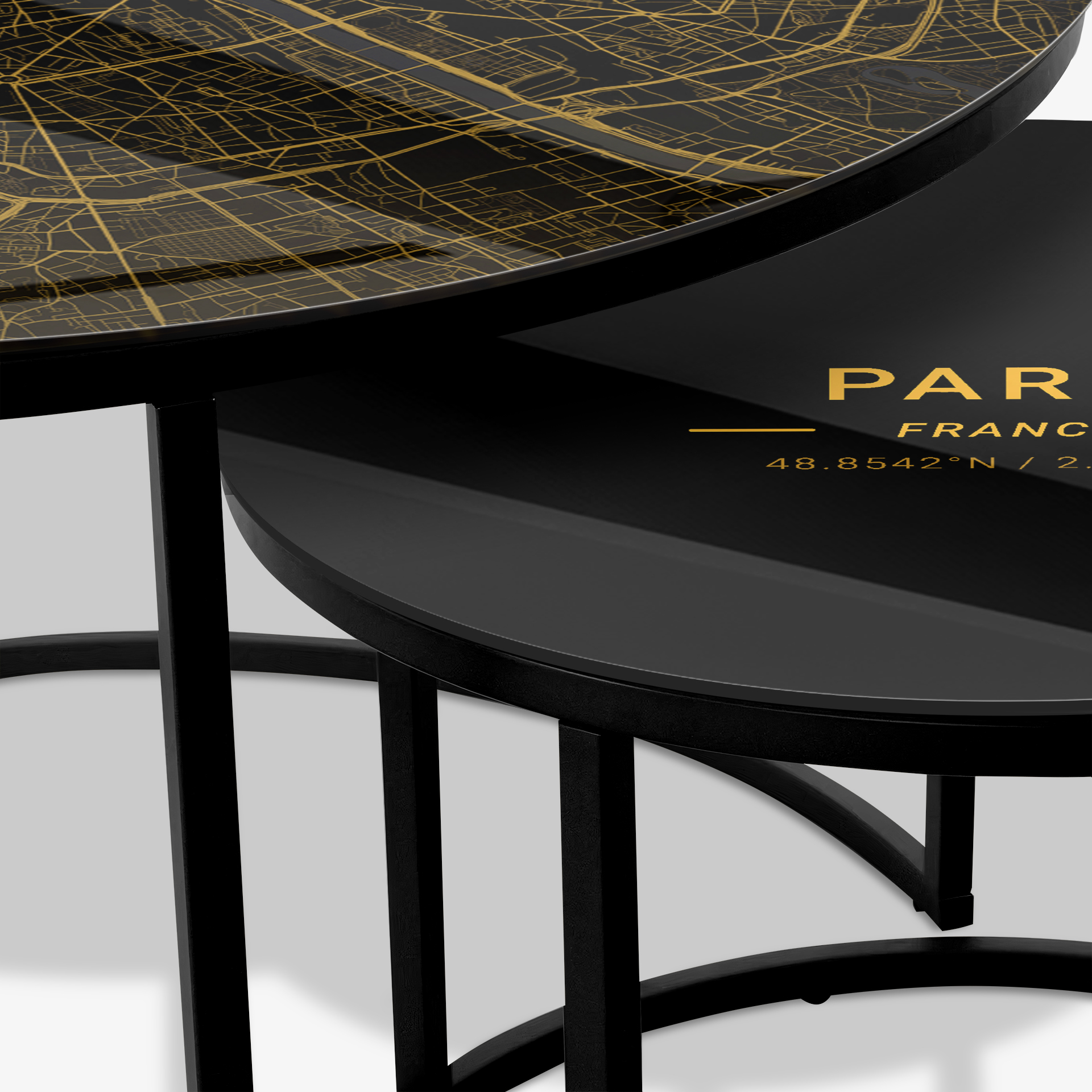 Soffbord Svart - Paris Gold