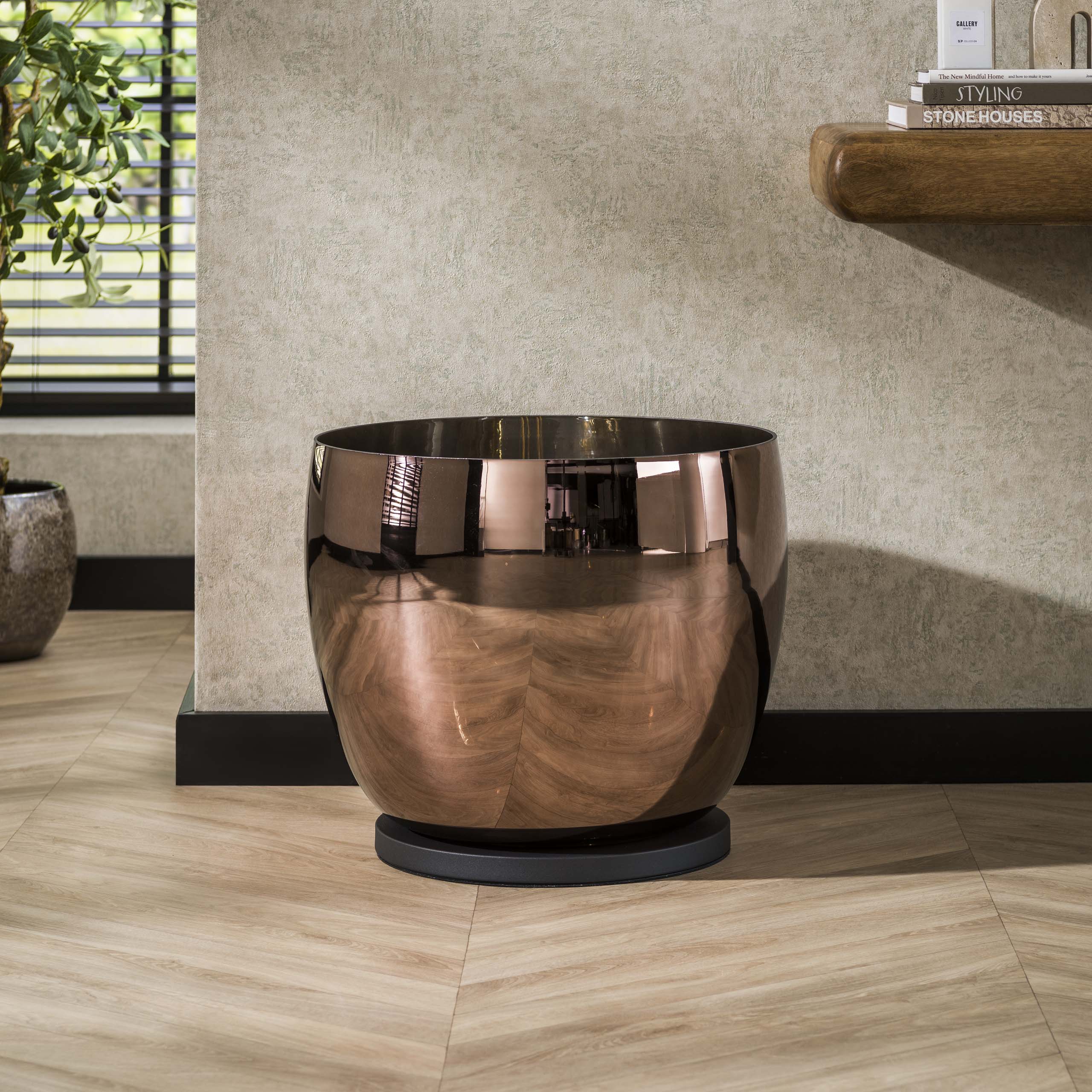 Golvlampa UP XXL 1-ljus - kopparglas