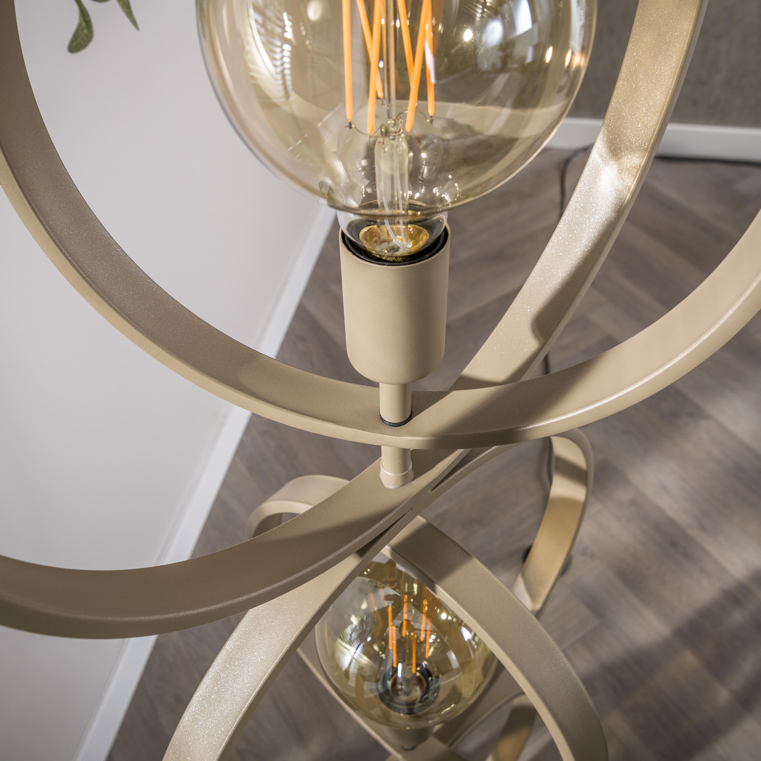 Golvlampa Turn Around 3-ljus - Beige