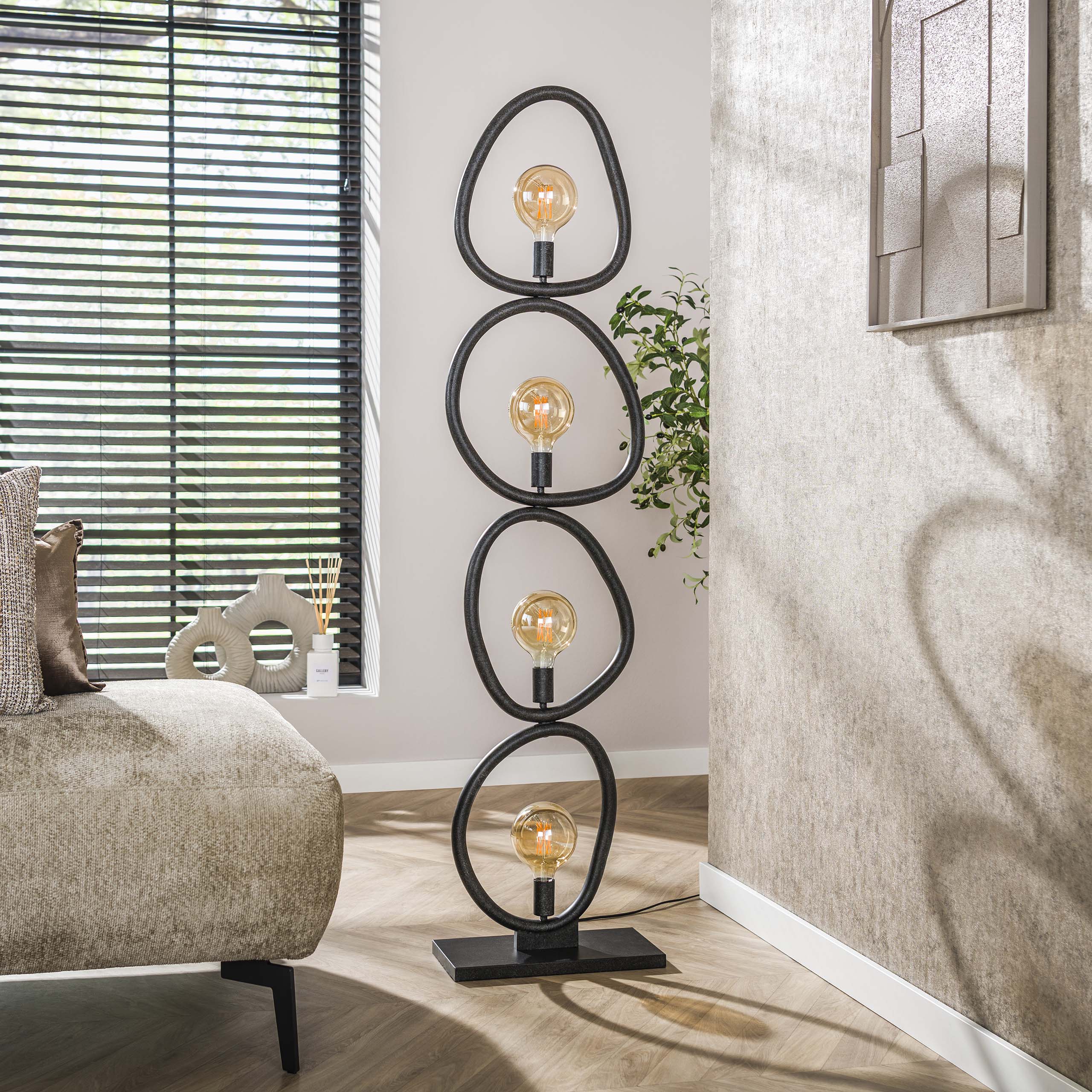 Golvlampa Pebble 4-light - Artic svart