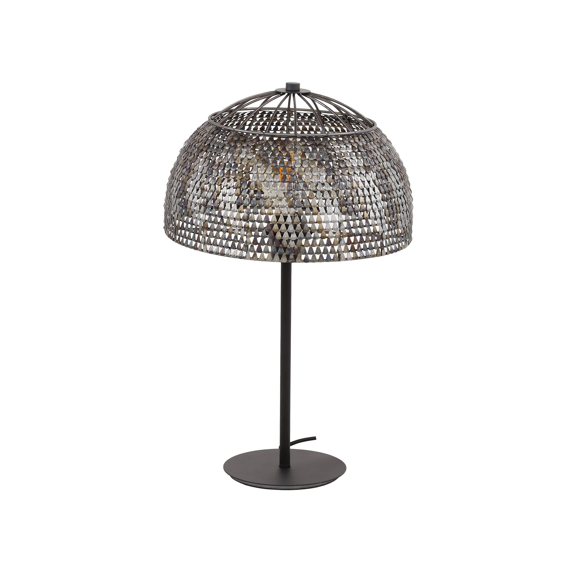 Bordslampa Ø35 pansar öppen / Svart brun