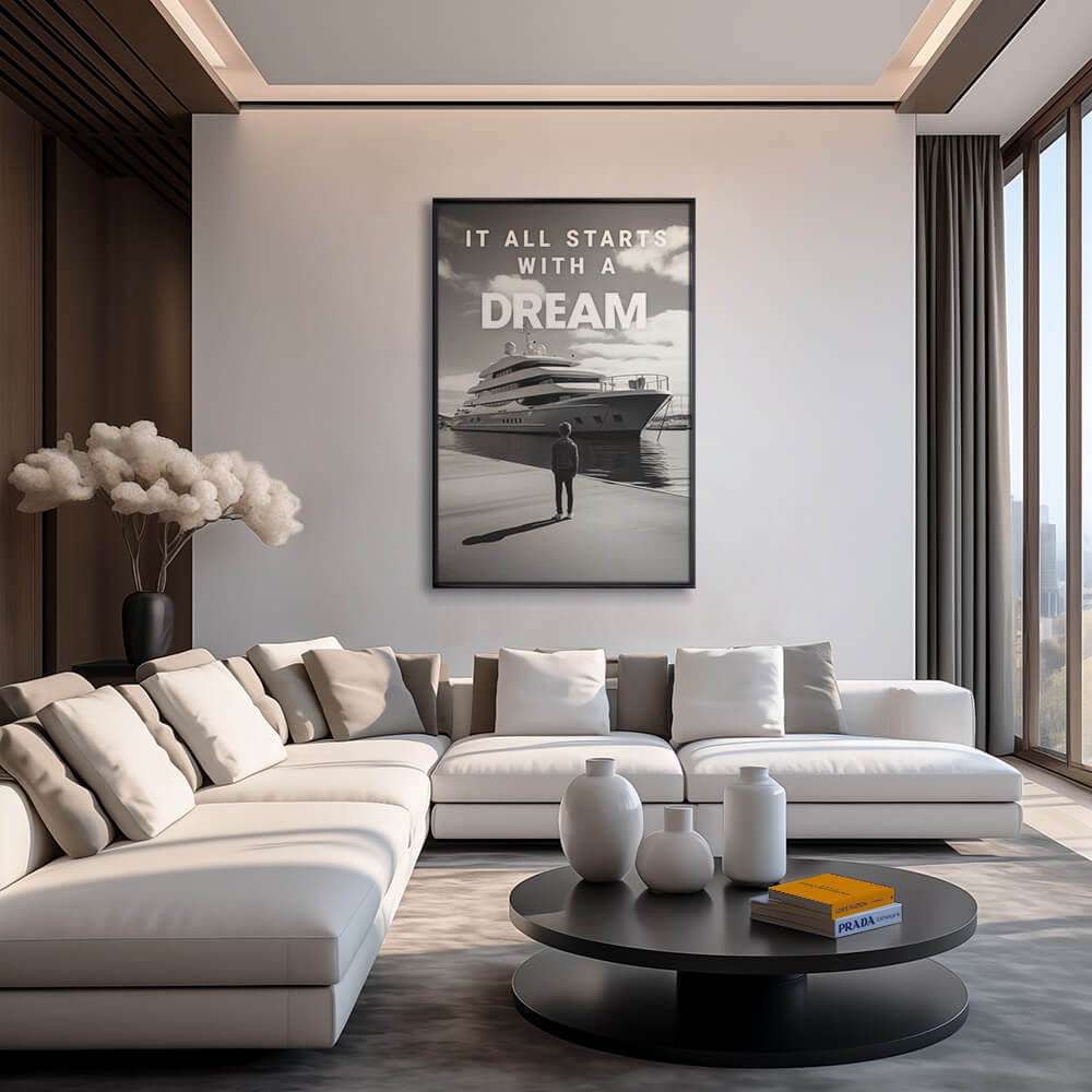 "Yacht Dream B&W"