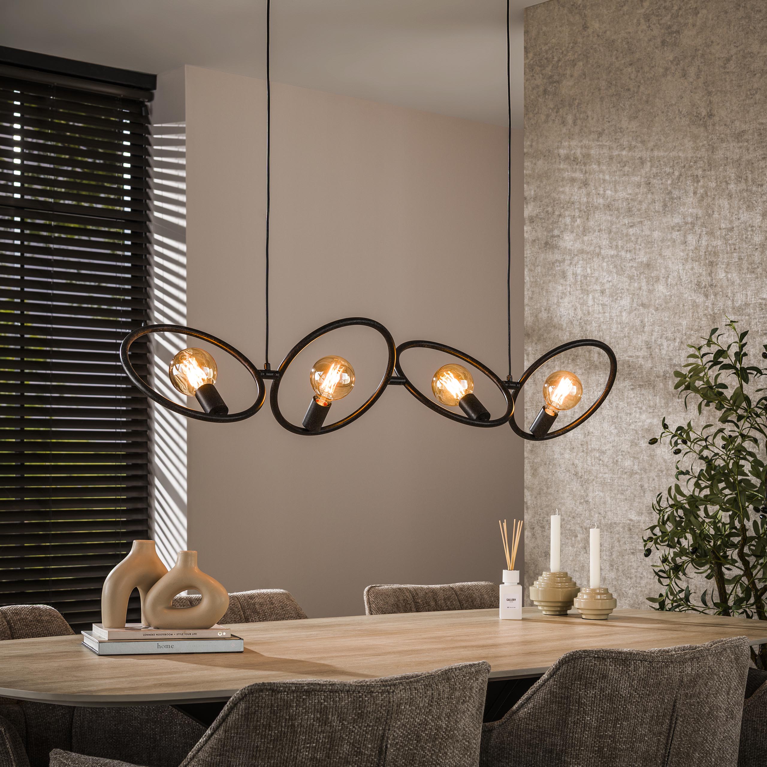 Hänglampa Loop 4-light Artic svart