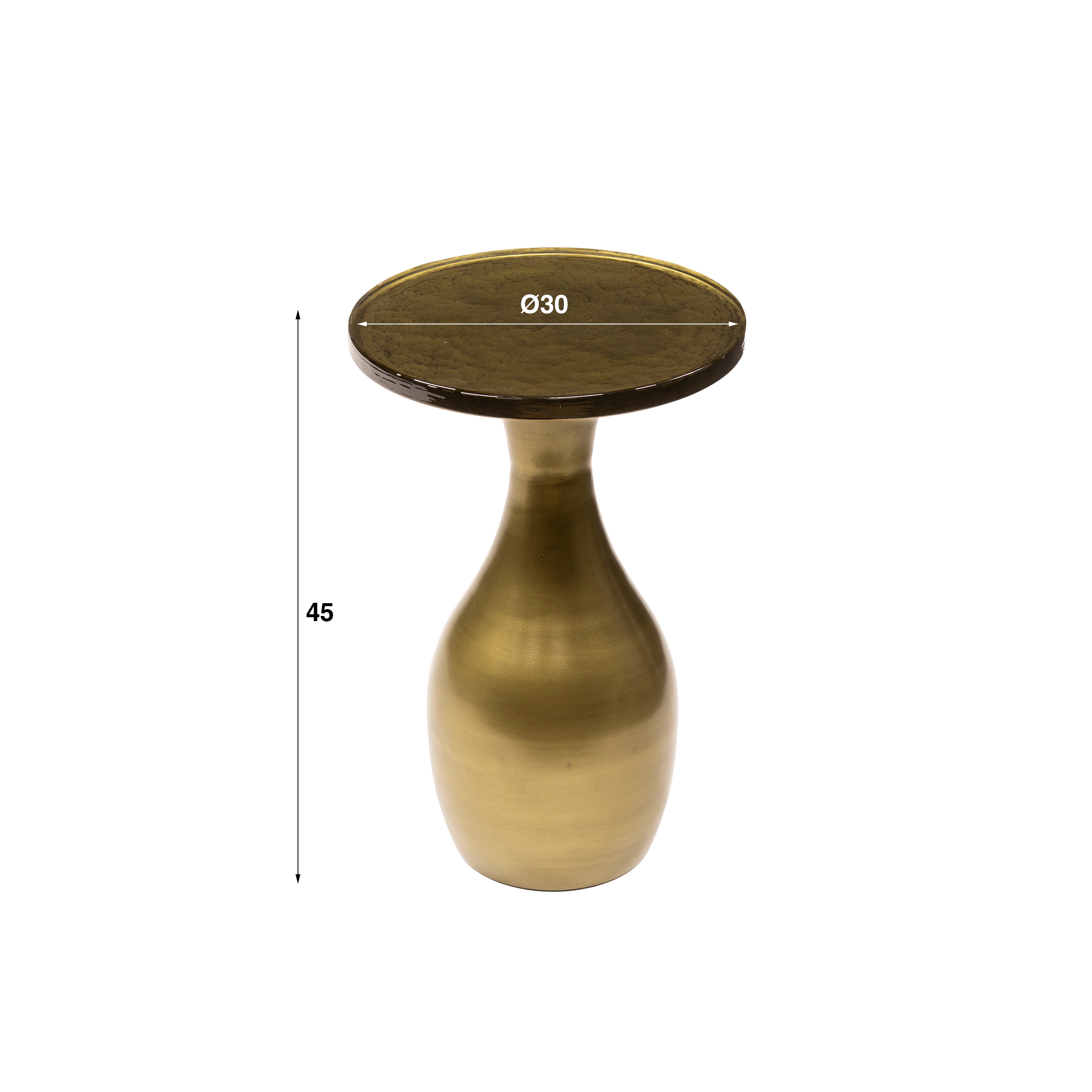 Sidobord Eclipse Drop S - Antikt guld