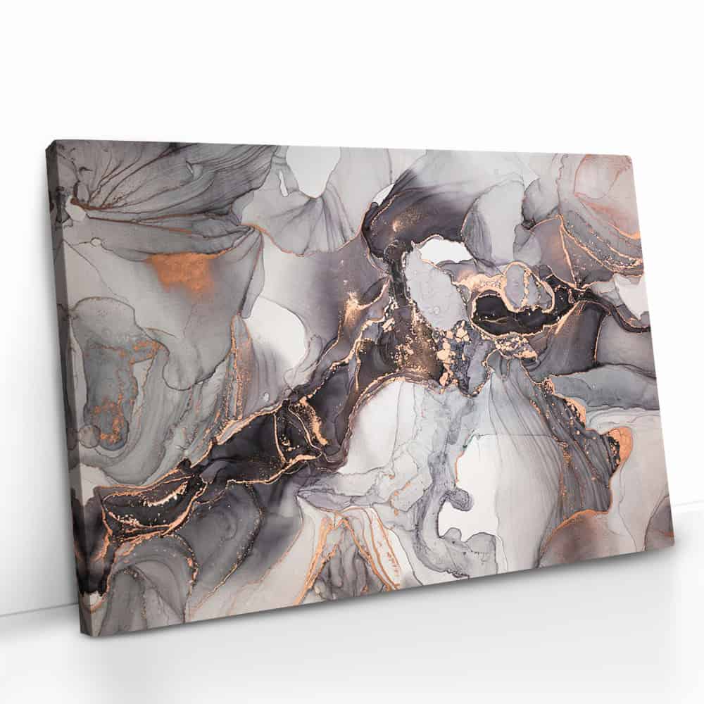 "Grey & Gold Abstract Marble"