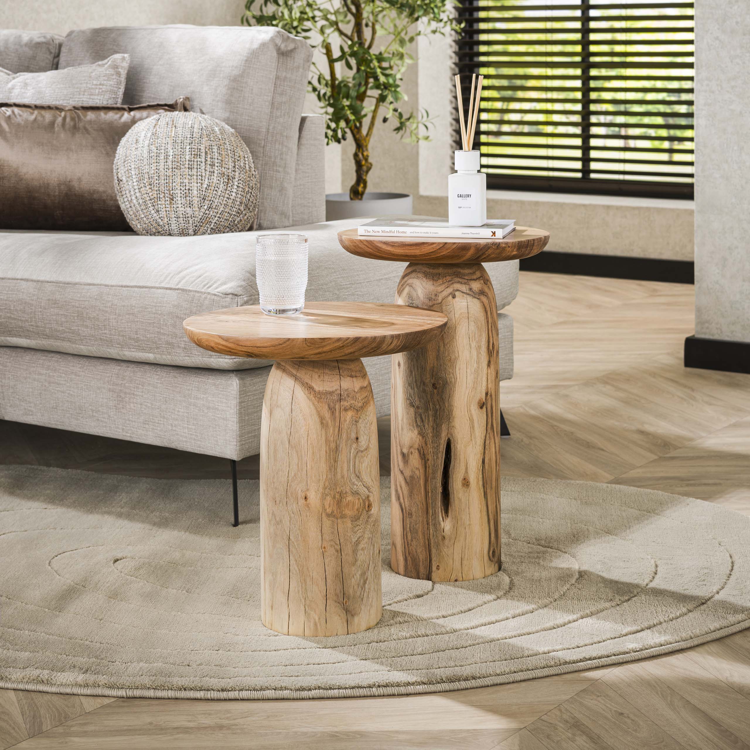 Sidobord River Solid 55 cm - Solid akacia