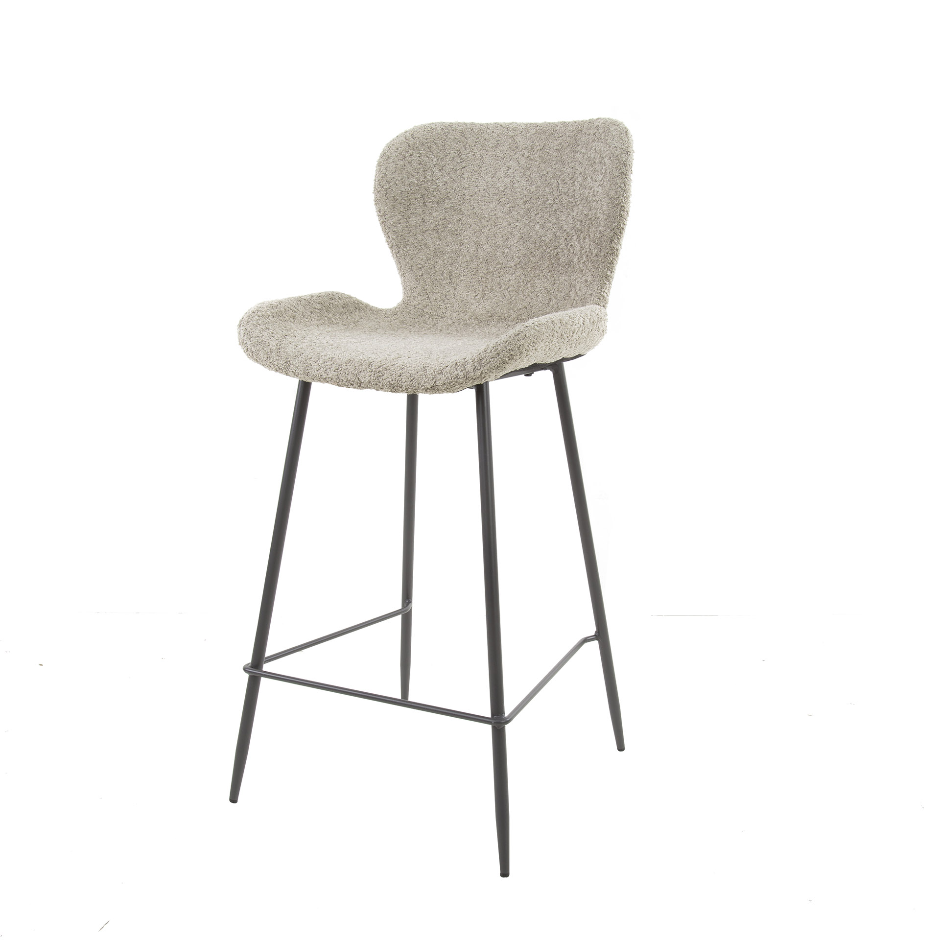 Barstol runt rör. VPE4 / Boucle sand färg