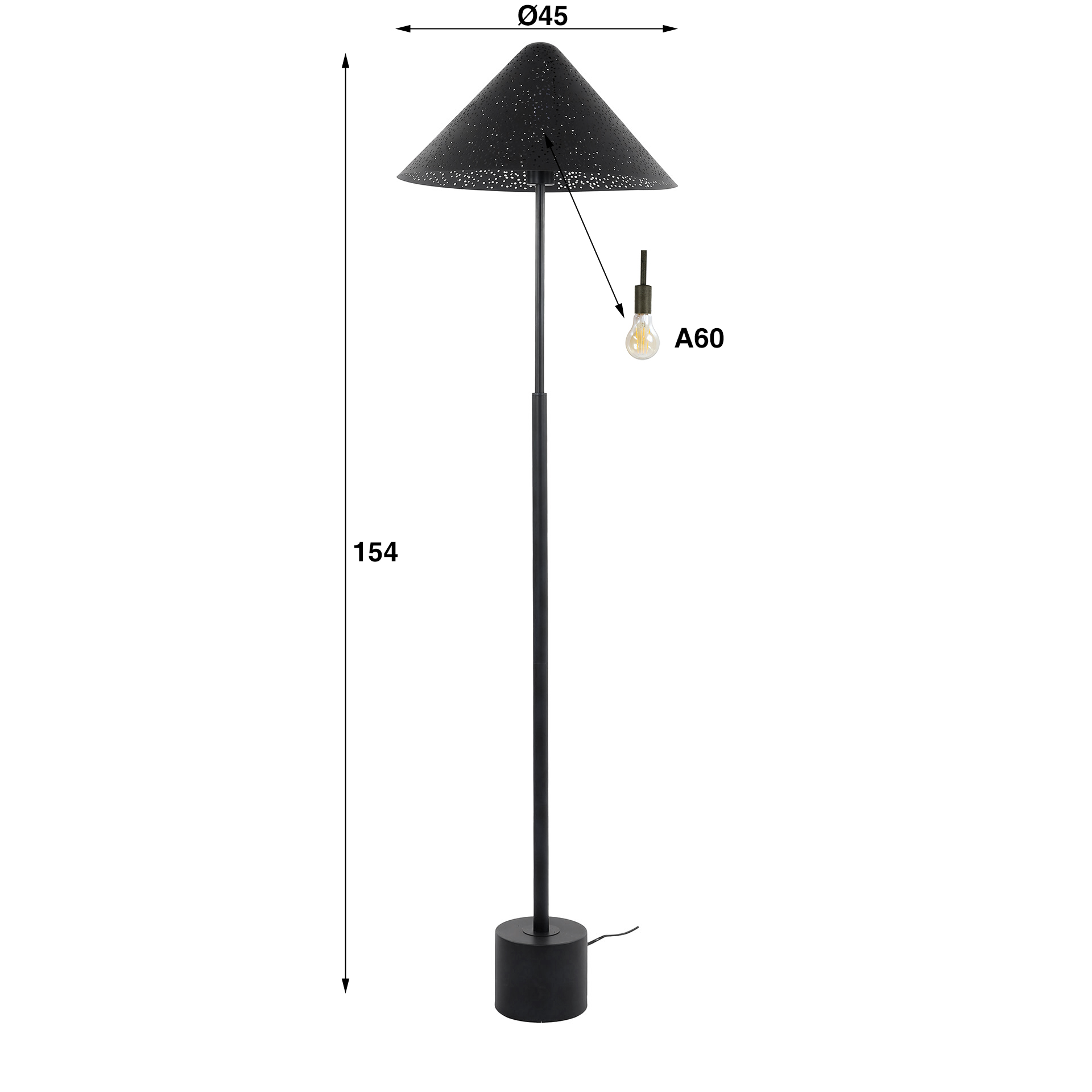 Cosmos golvlampa LED dimmer / Charcoal