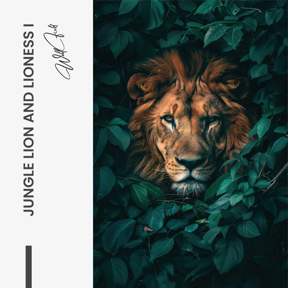 Jungle Lion and Lioness I – Glas
