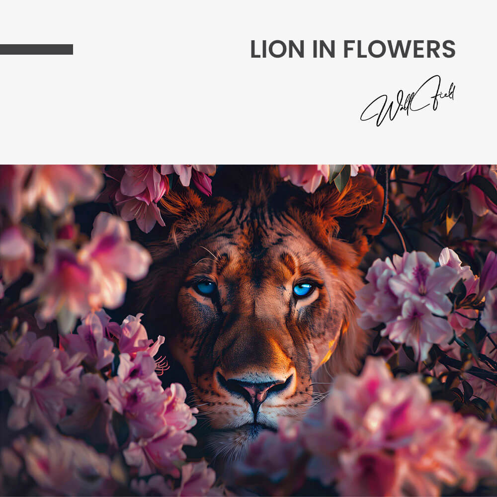 Lion in Flowers II – Glas