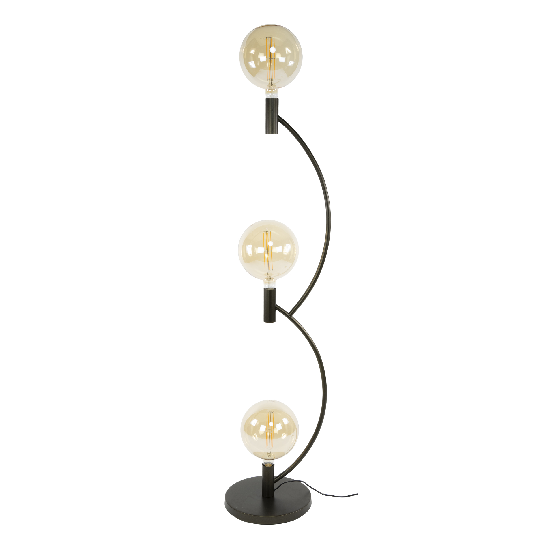 Golvlampa Arcus 3-ljus Siennabrun