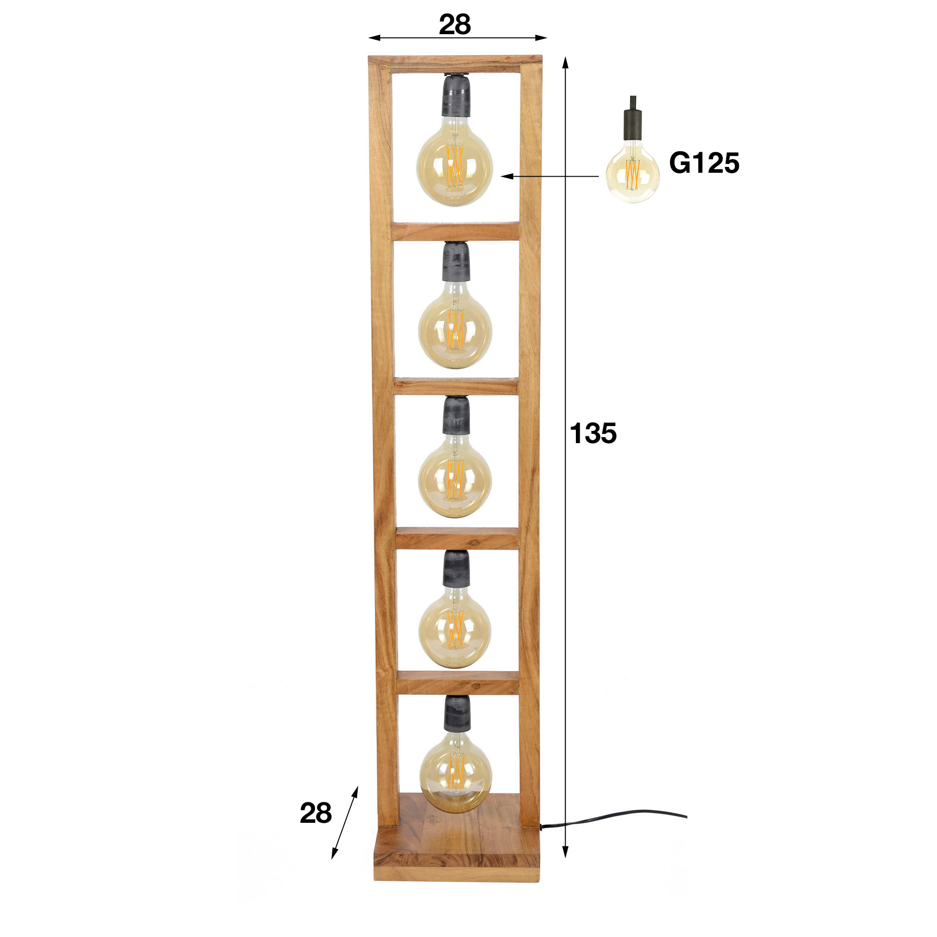 Golvlampa 5L Ek
