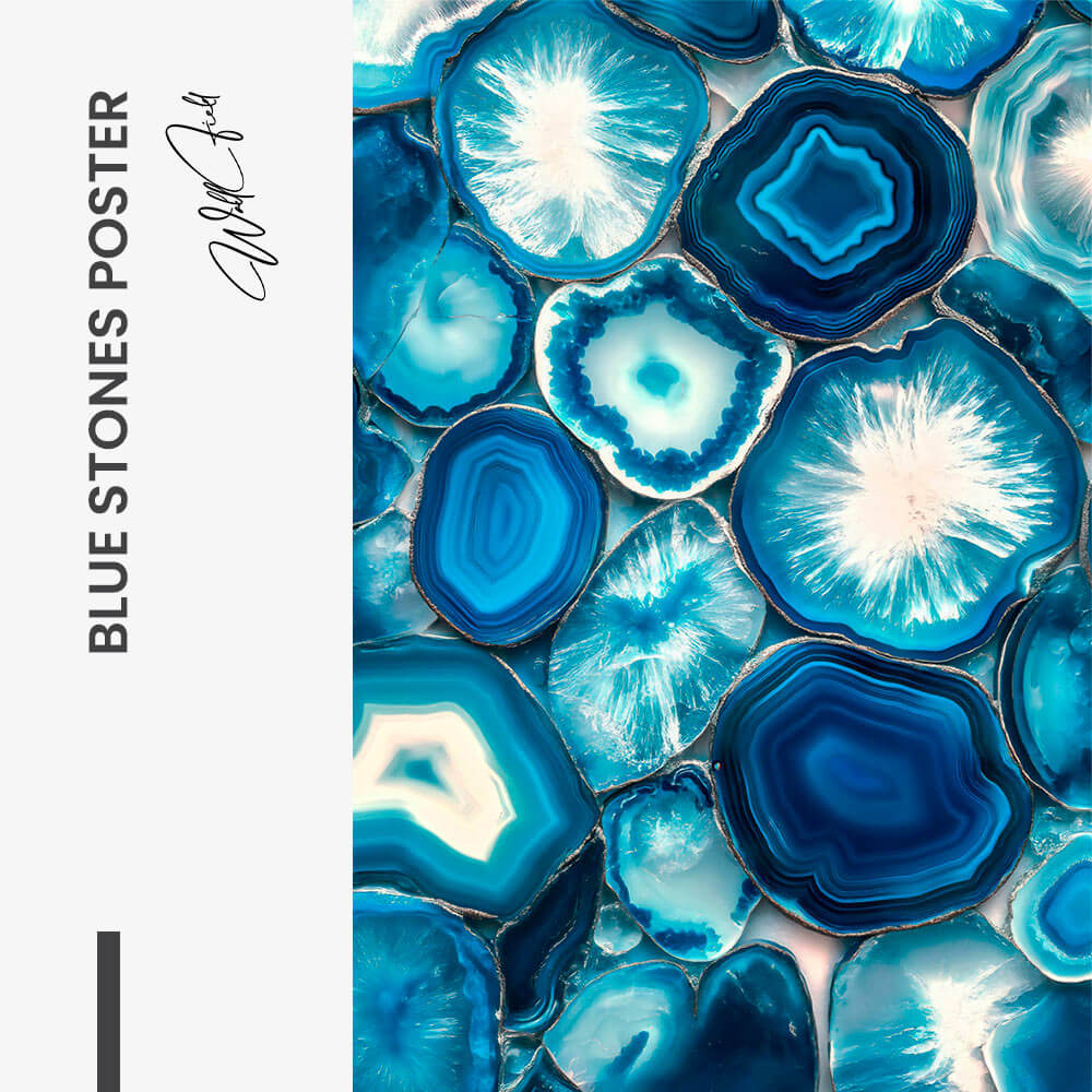 Blue Stones Poster – Glas