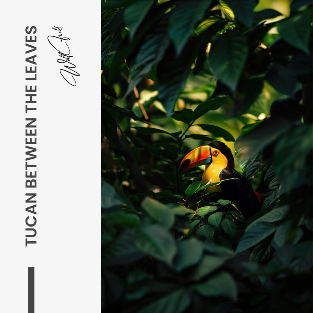 Tucan between the Leaves – Glas