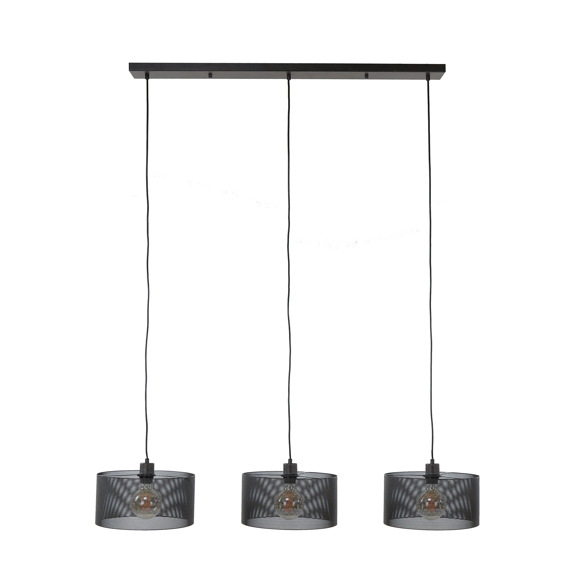 Hänglampa 3L mesh rund / Artic svart