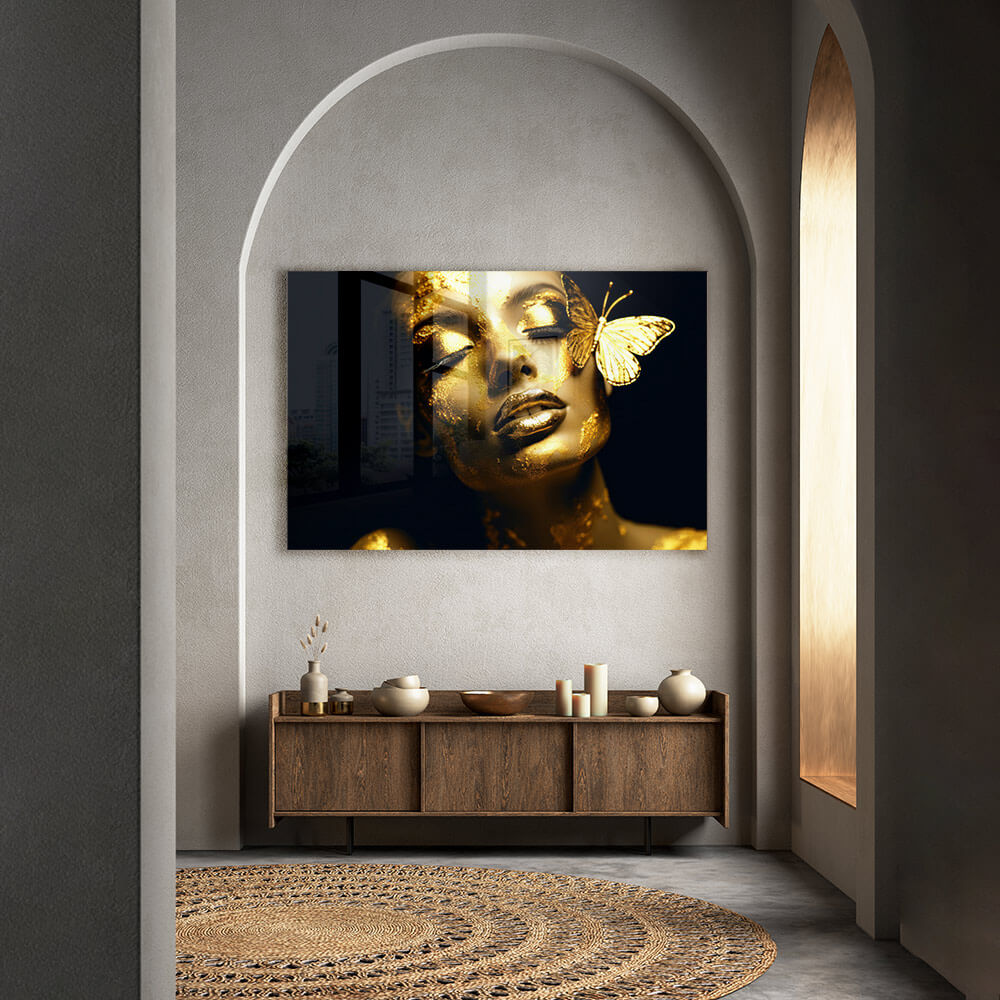 Butterfly Woman (Gold) – Glas