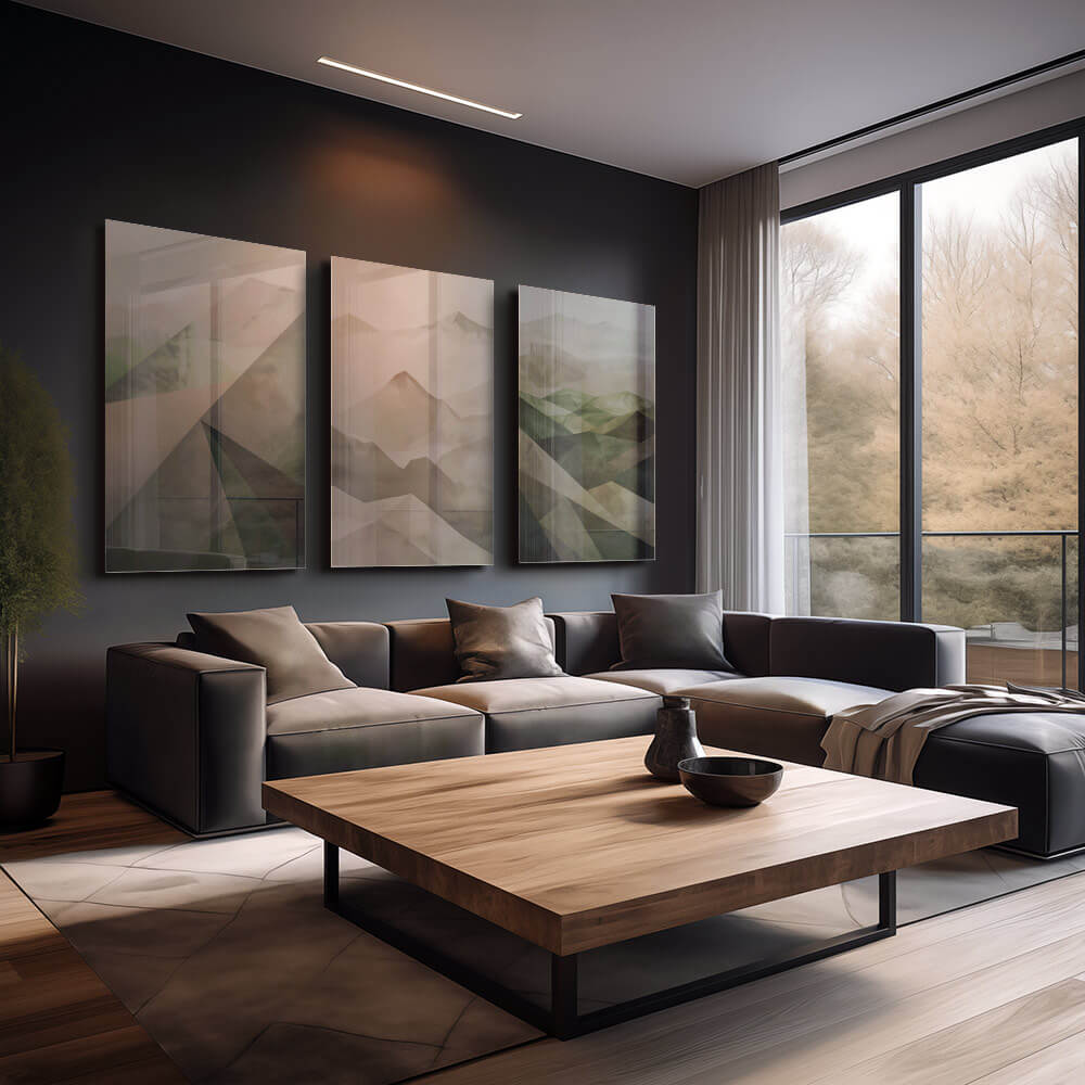 Bundle: "Misty Geometry" (3x) – Glas