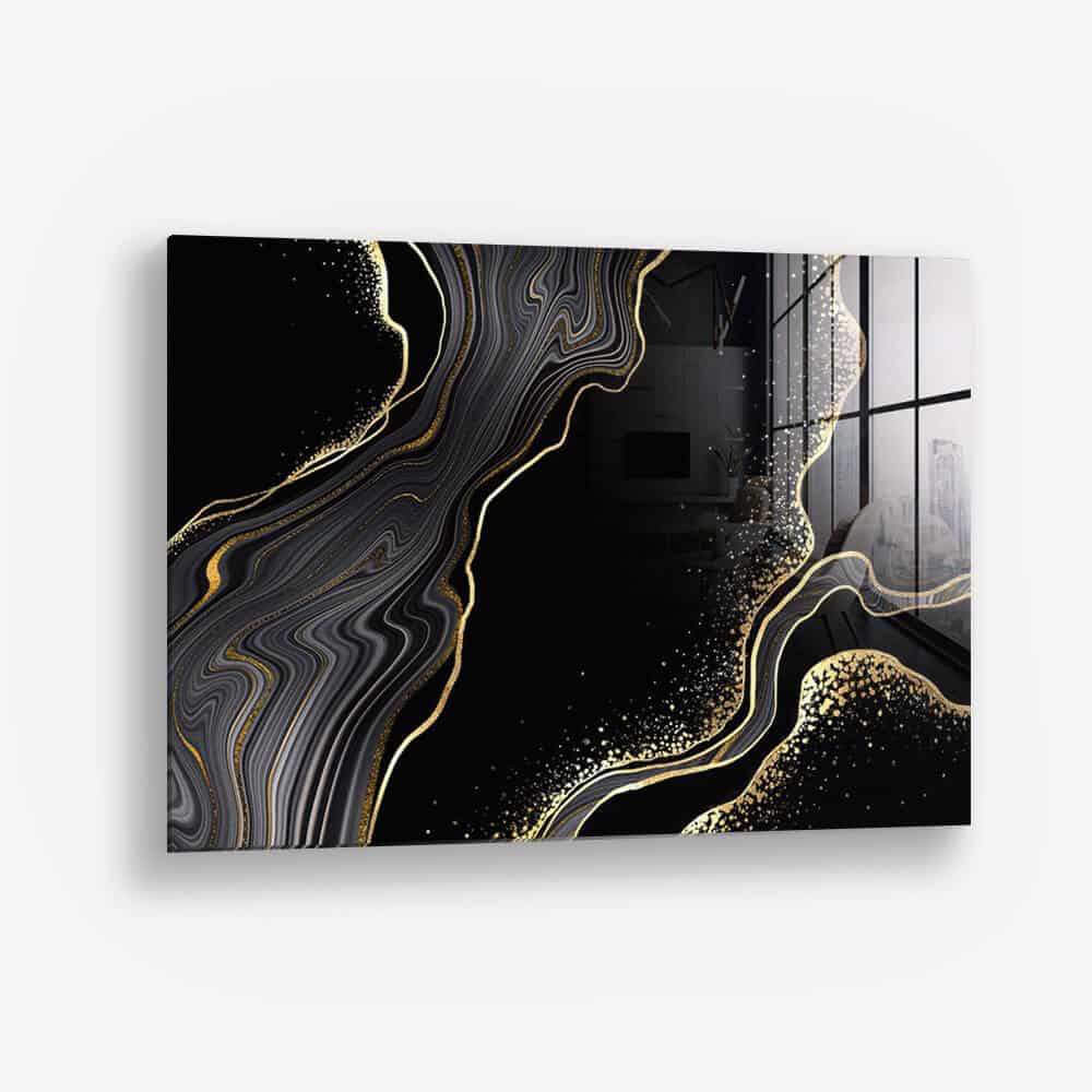 Black & Gold Stone – Glas