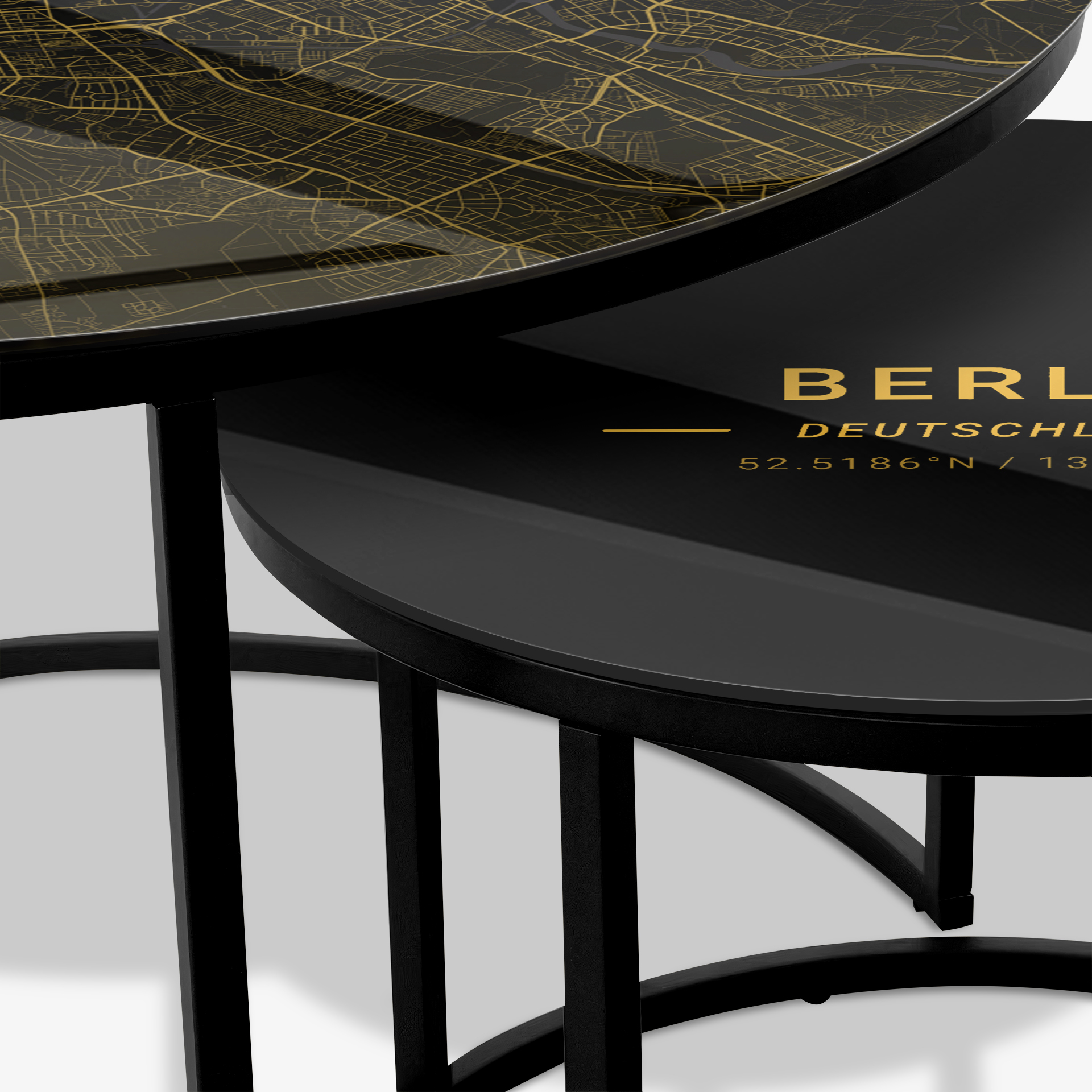 Soffbord Svart - Berlin Gold