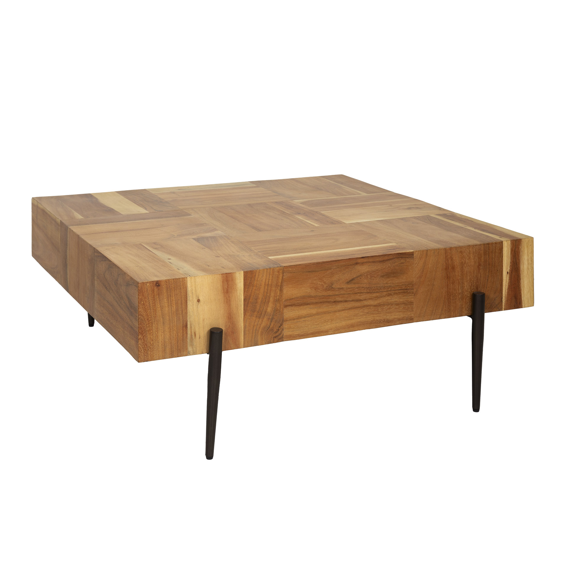 Soffbord Blocks 90x90 - Solid akacia naturell