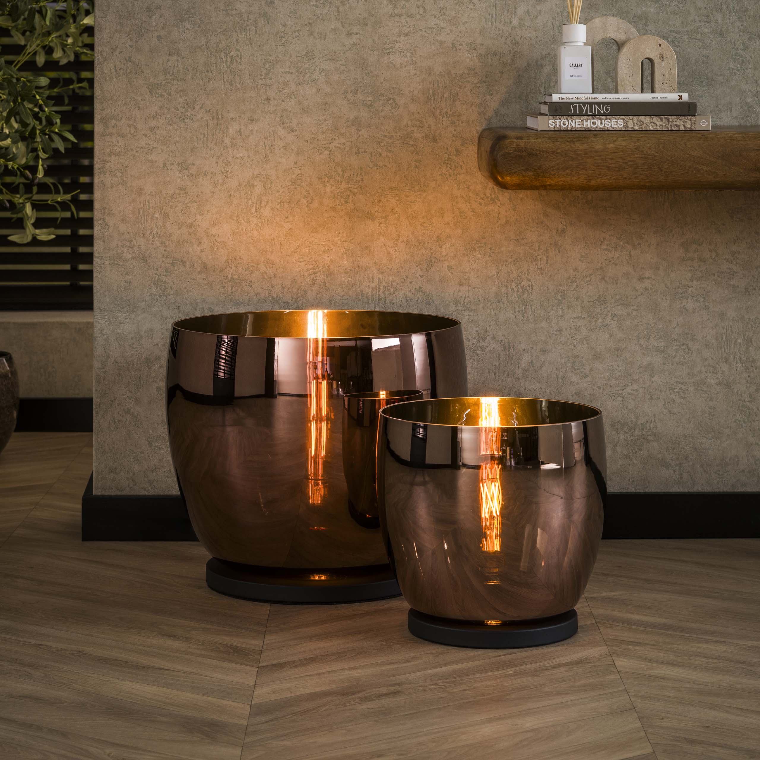 Golvlampa UP XL 1-ljus kopparglas