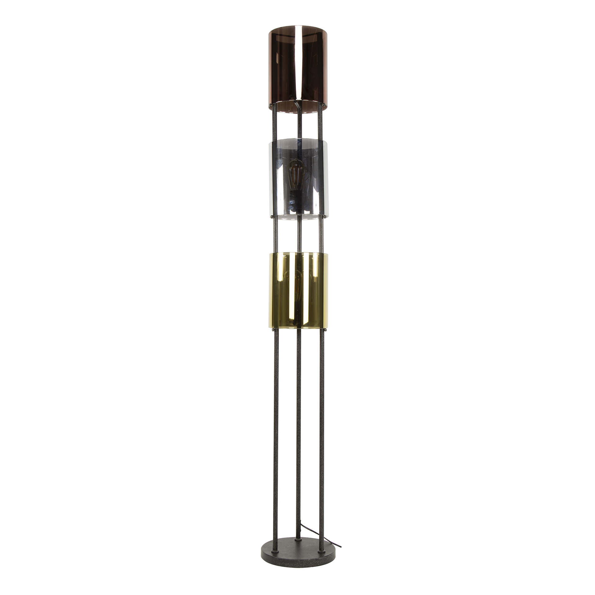 Golvlampa Lucente Tricolore 3-light - Artic svart