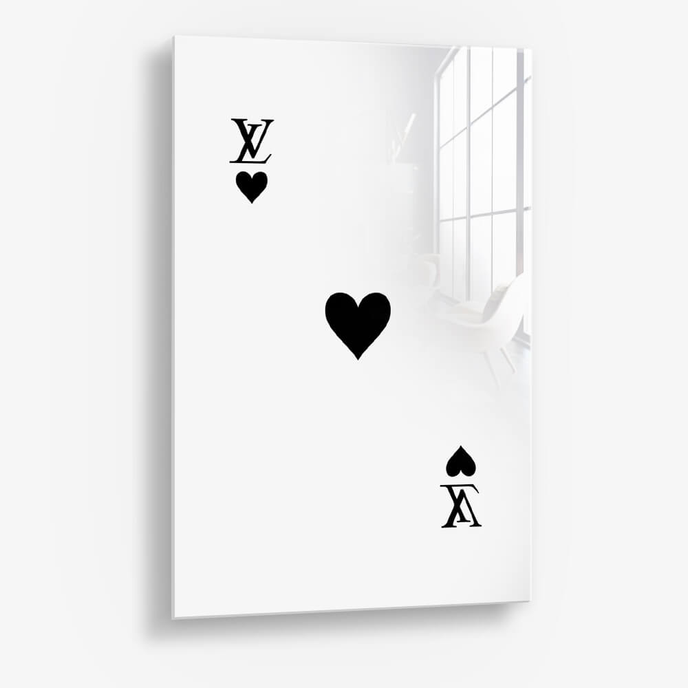 LV Hearts White – Glas