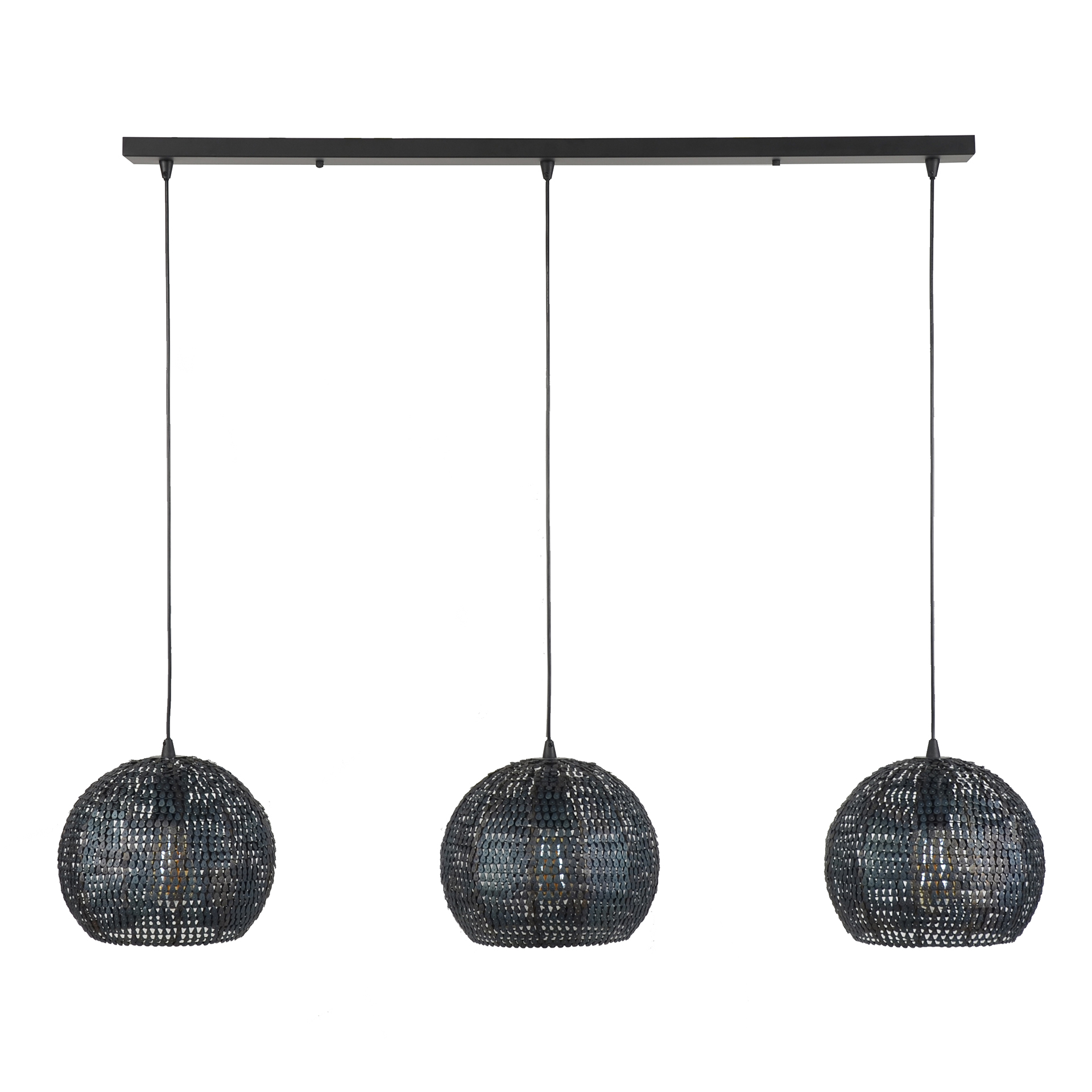 Hänglampa Armor Orb 3-light - Svartbrun
