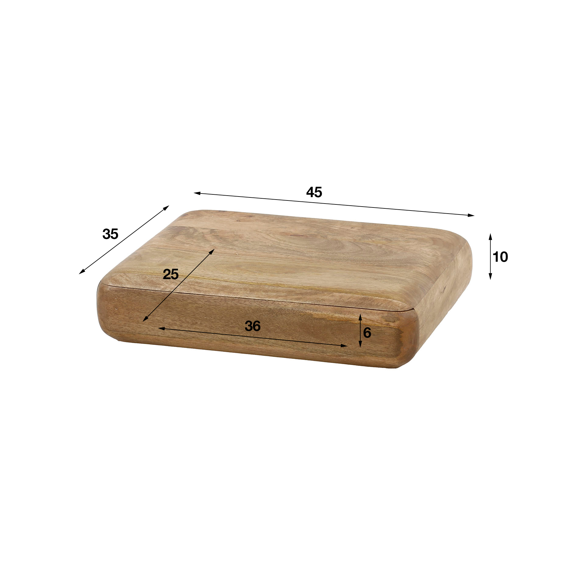 Snyggt sängbord / Solid mangosandfärg