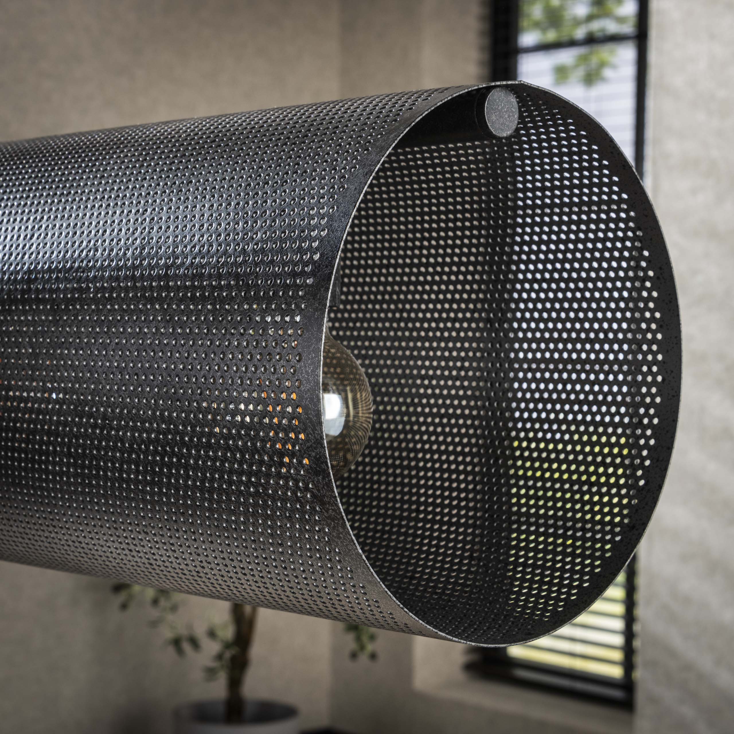 Hänglampa Tubon Mesh 7-light Artic svart