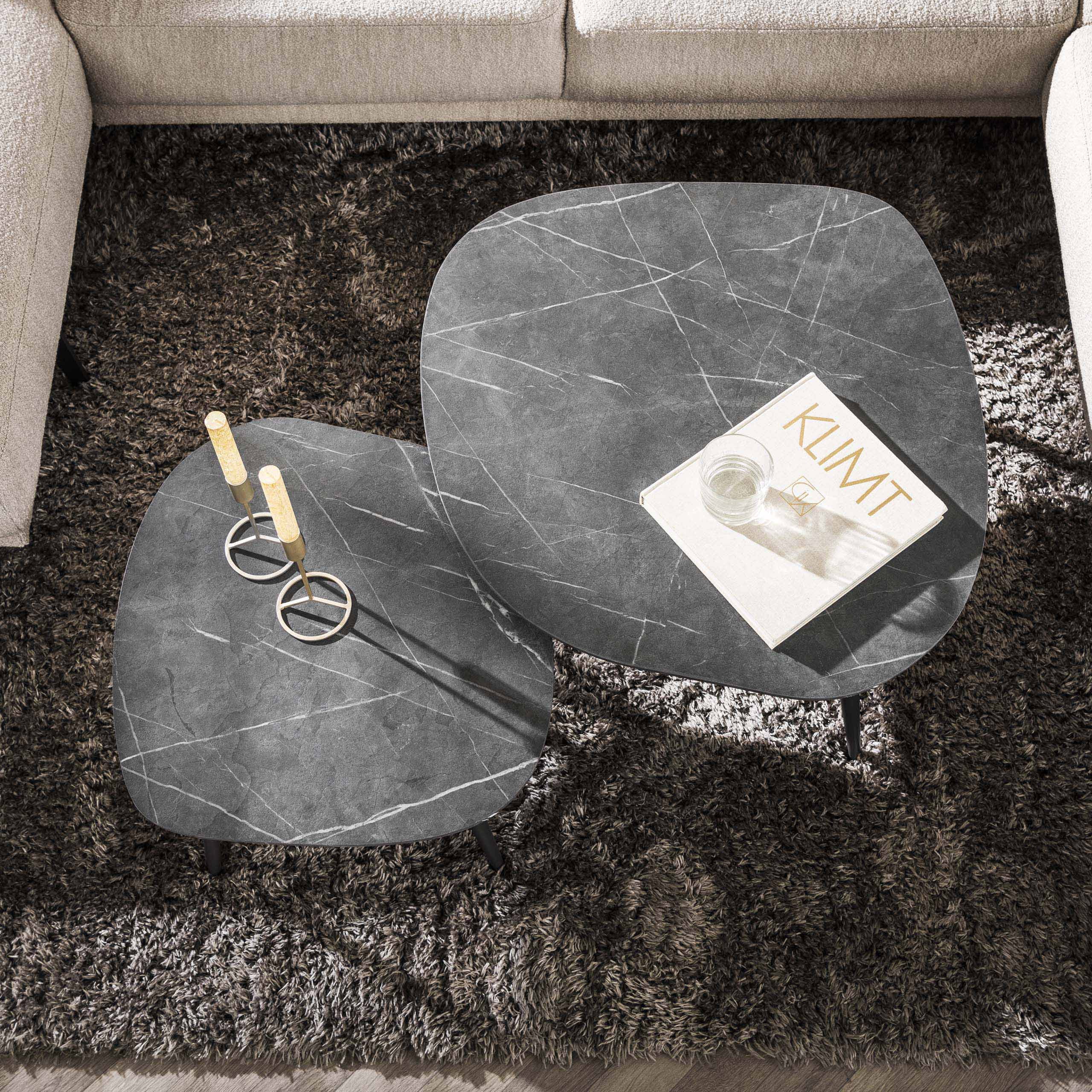 Soffbordsset/2 rock organic / 3D svartbrun