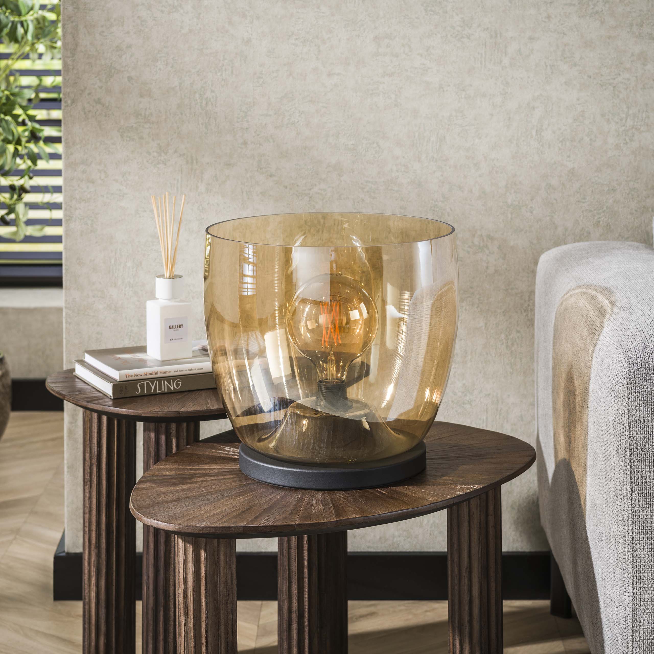 Golvlampa UP XL 1-ljus - Bärnstensfärgad glas