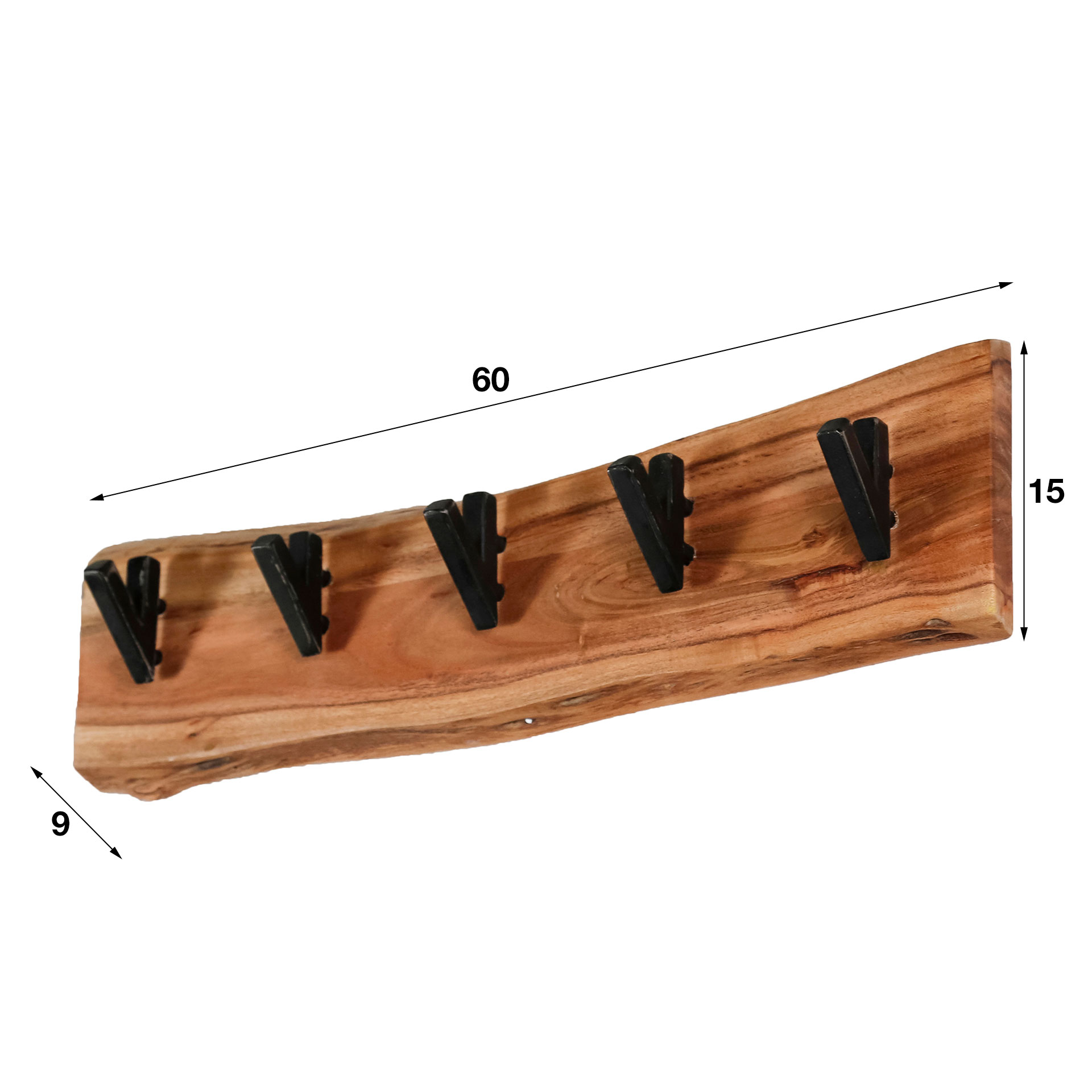 Klädhängare Short Wood 5 krokar