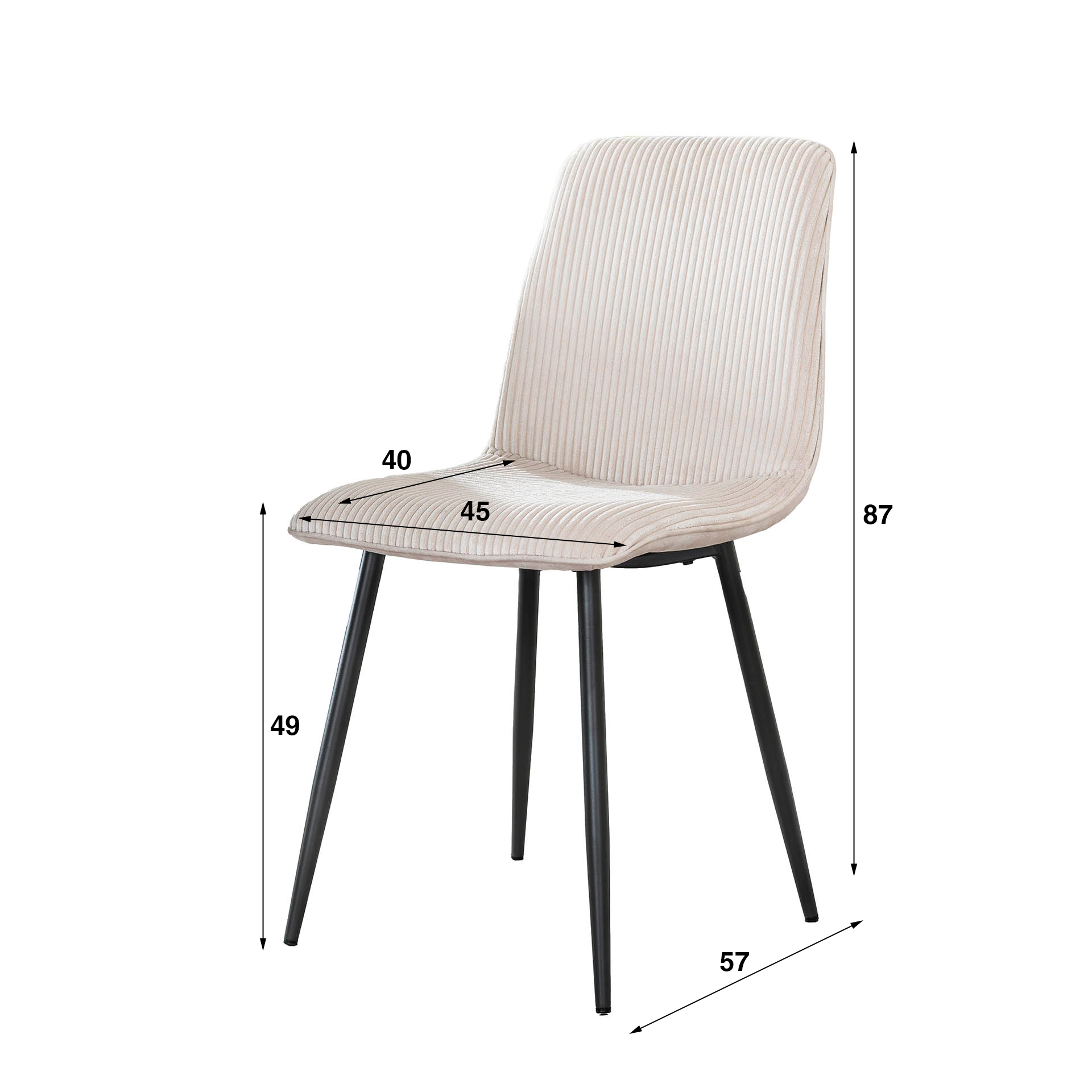 Stol Ribb VPE4 / Rock Off-white