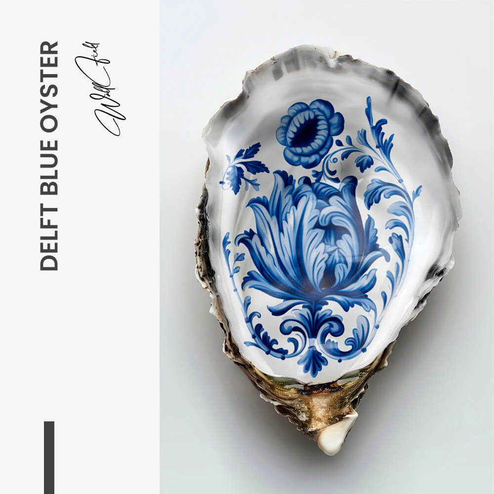 Delft Blue Oyster – Glas