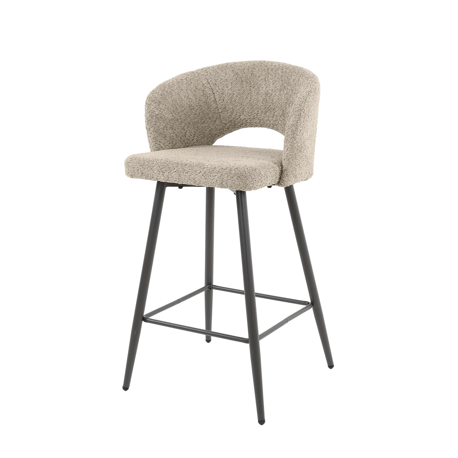 Barstol Salong - set om 2 - Bouclé sand