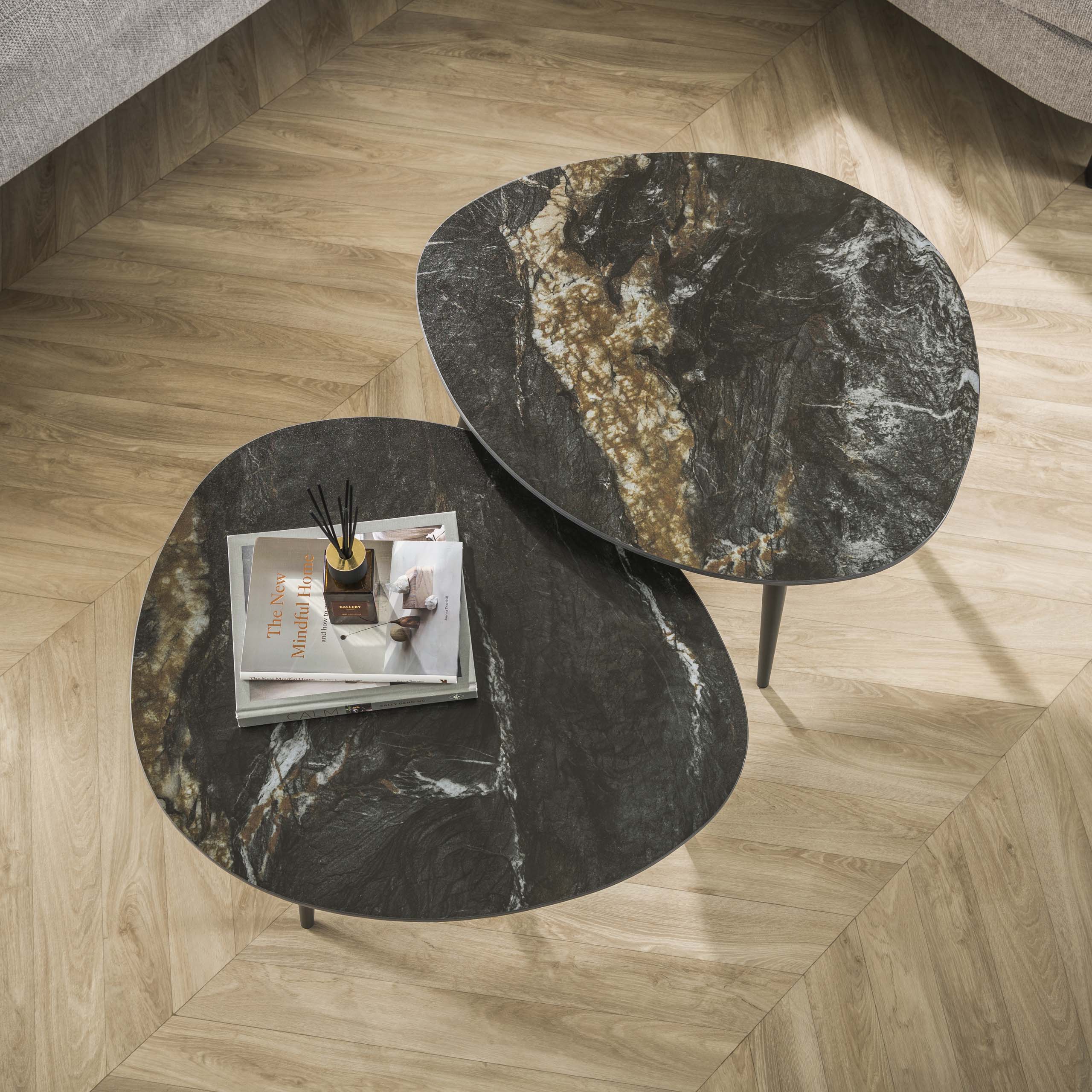 Soffbord Fossil ekologiskt - set om 2 - Keramik