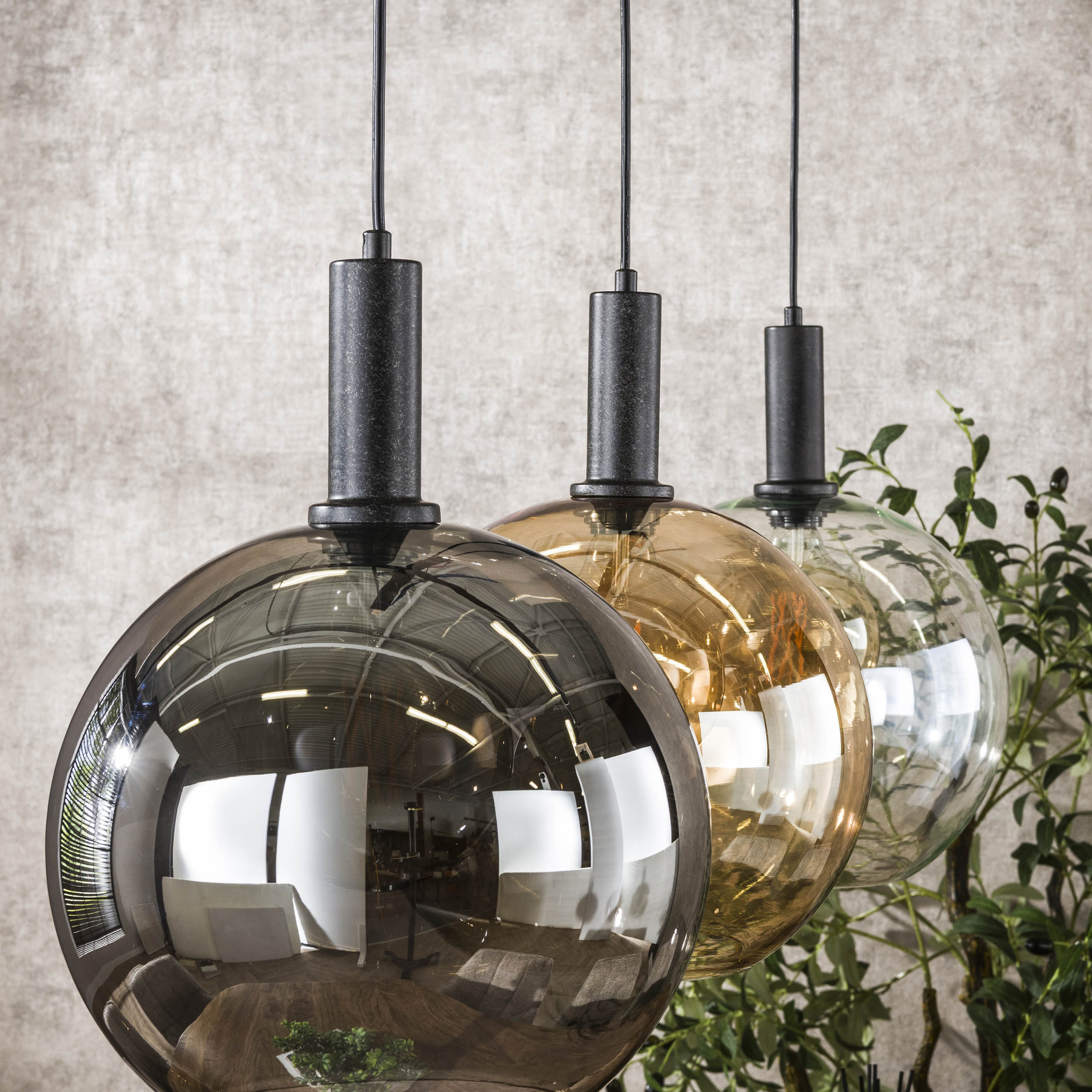Hänglampa Sfera Tricolore 3-light - Artic svart