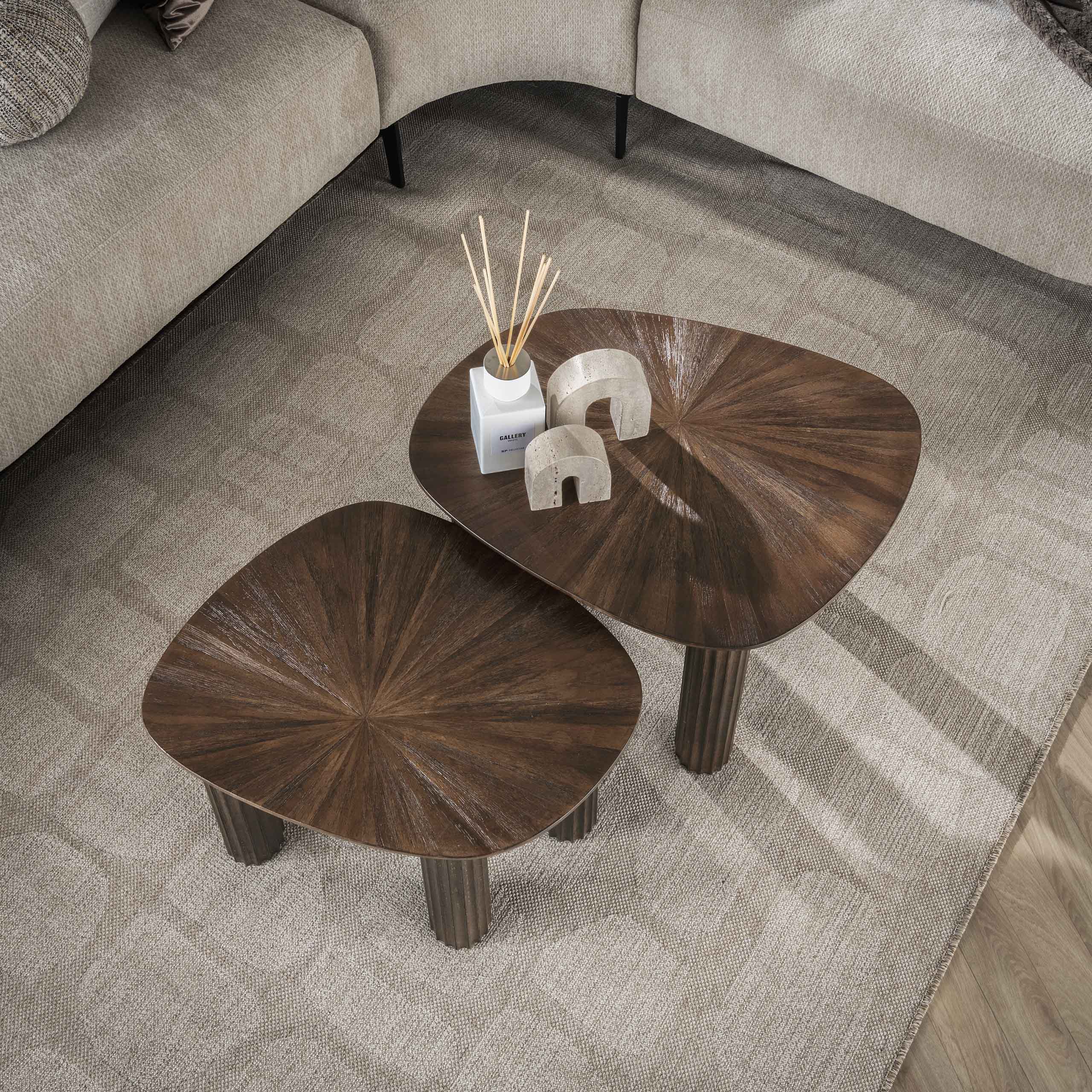 Soffbord Maya teak fyrkantigt - set om 2