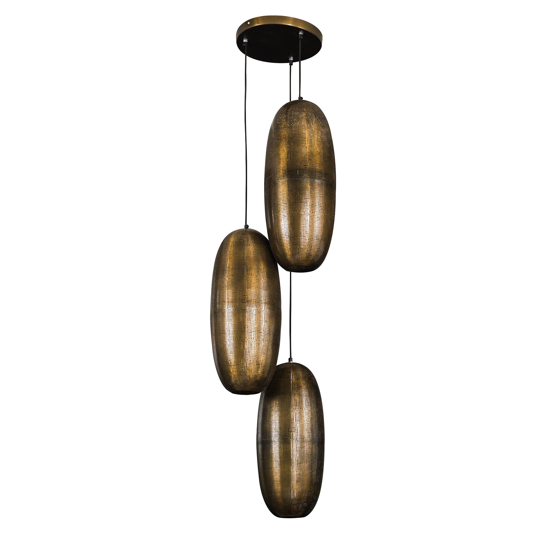 Hänglampa Cosmic stepped 3-light - Antik brons