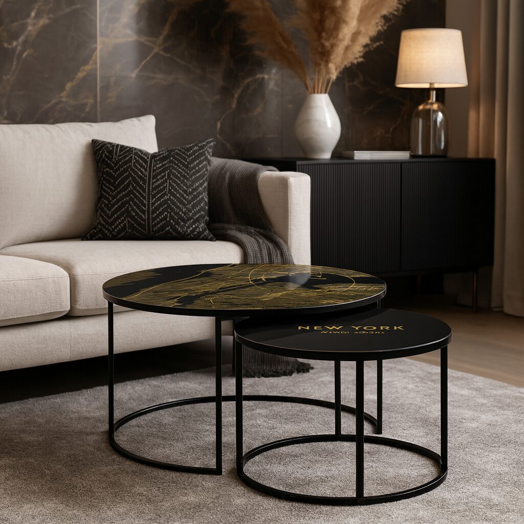 Soffbord Svart - New York Gold