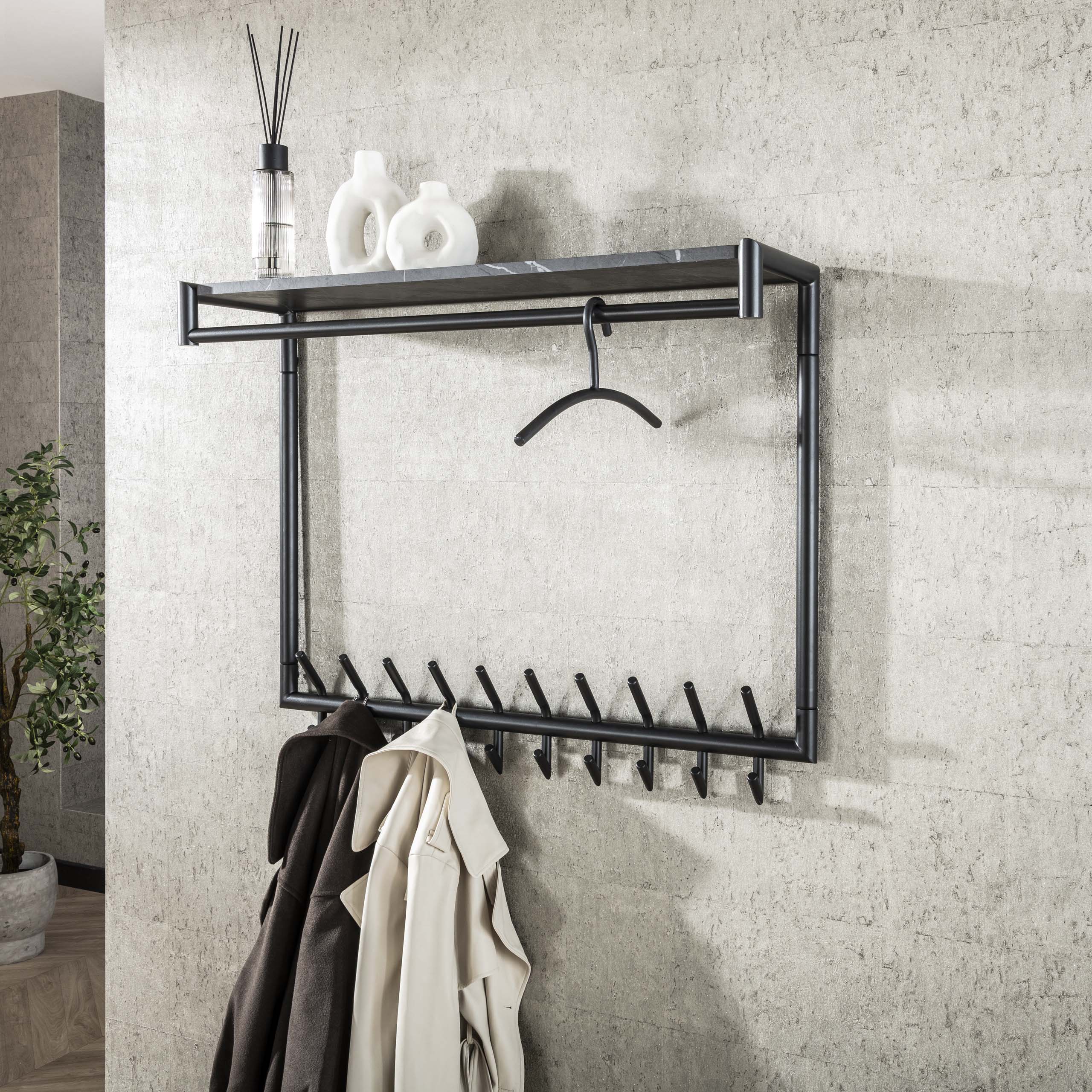 Klädhängare Tubra - förpackad per 6 - Gunmetal